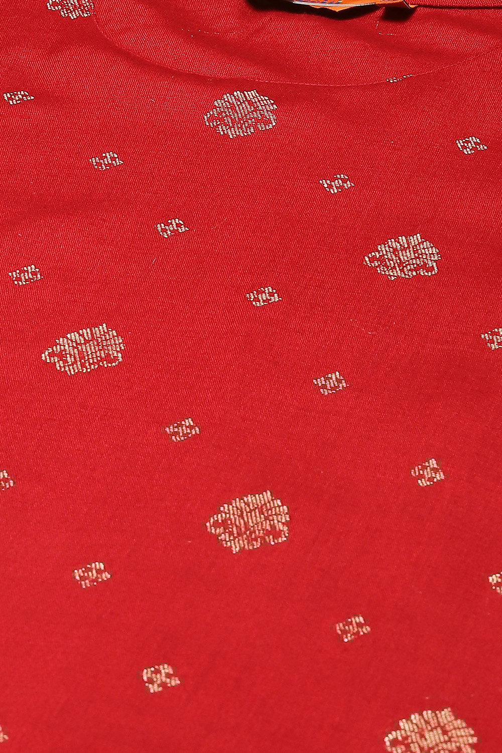 Red Poly Viscose Straight Yarndyed Kurta Palazzo Suit Set image number 1