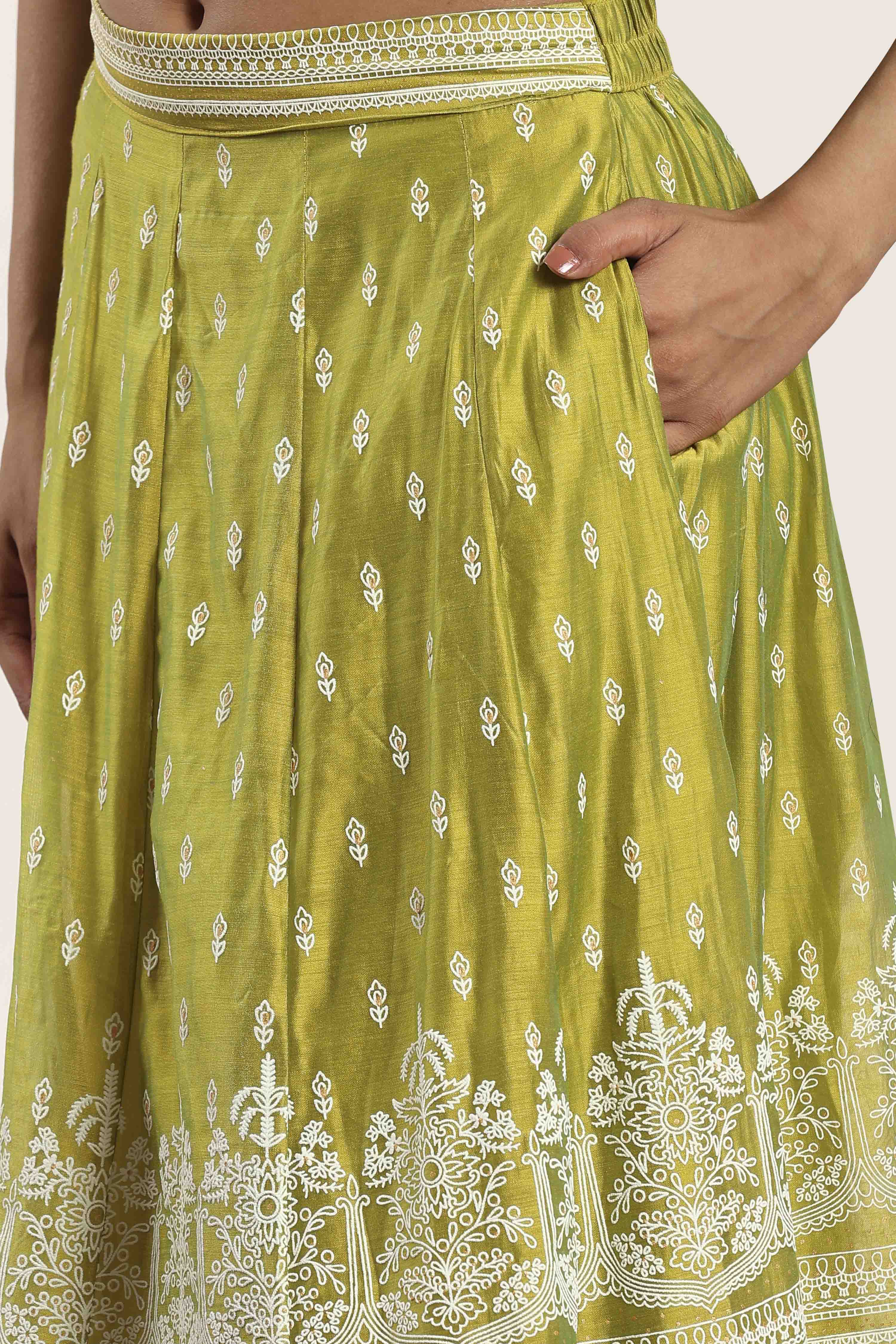 Pink Polyester Kalidar Lehenga Set image number 2