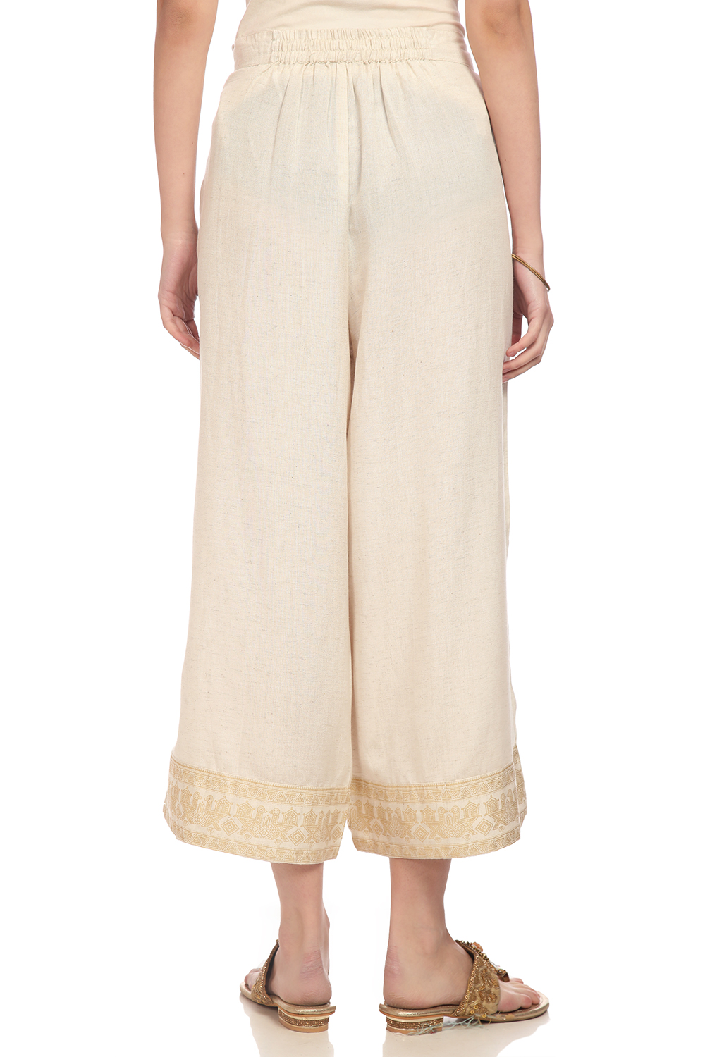 Ecru Viscose Palazzo image number 3