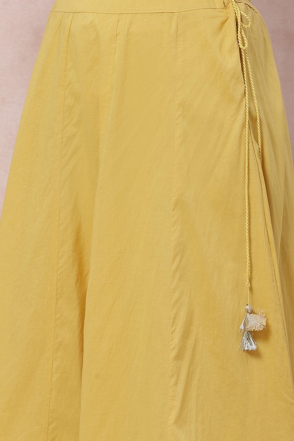 Mustard Cotton Straight Suit Set image number 7