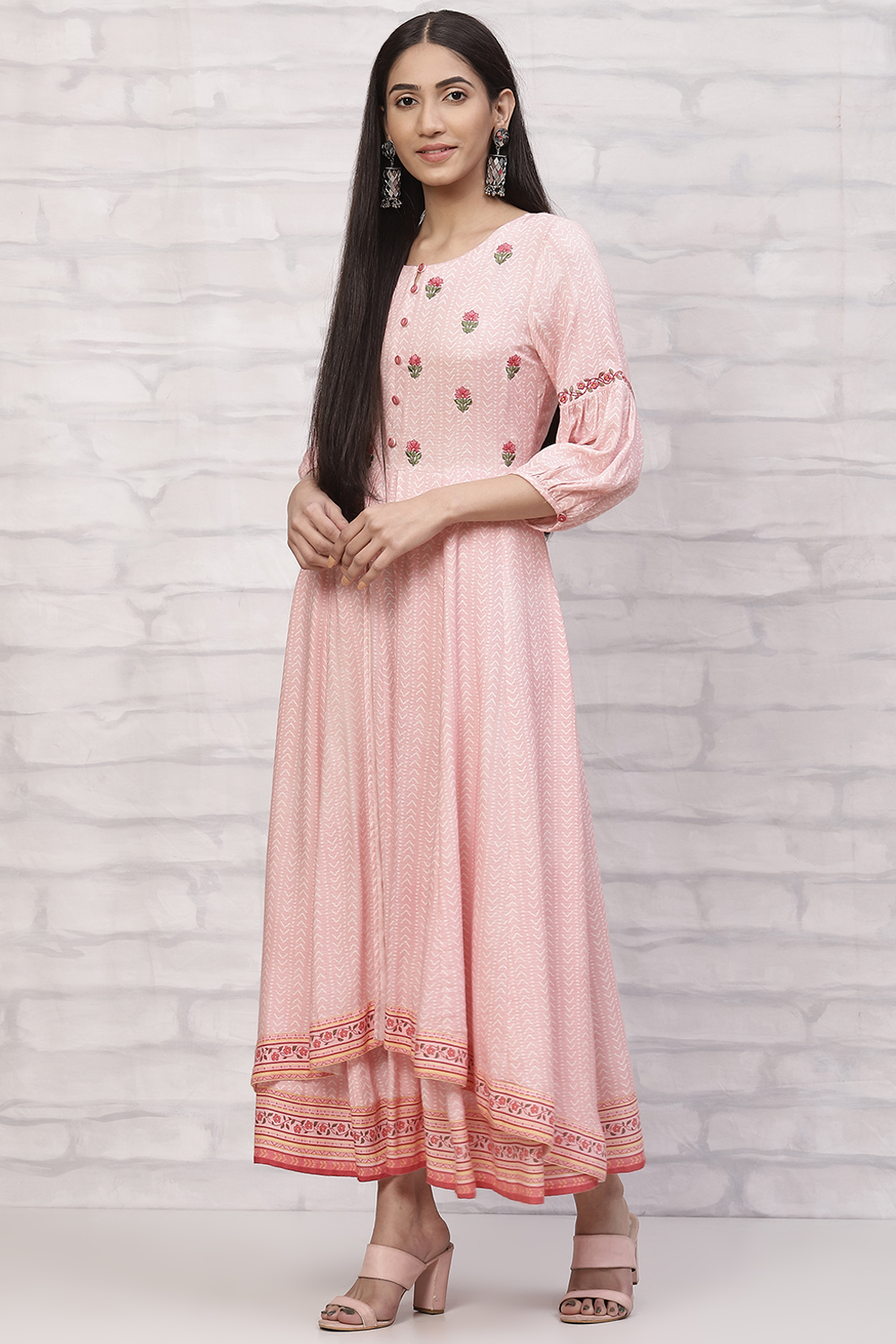 Pink LIVA Kalidar Dress image number 2