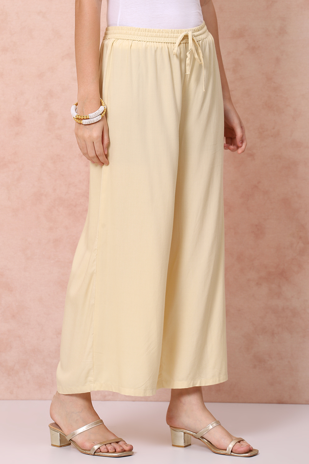 White Viscose Palazzo image number 3