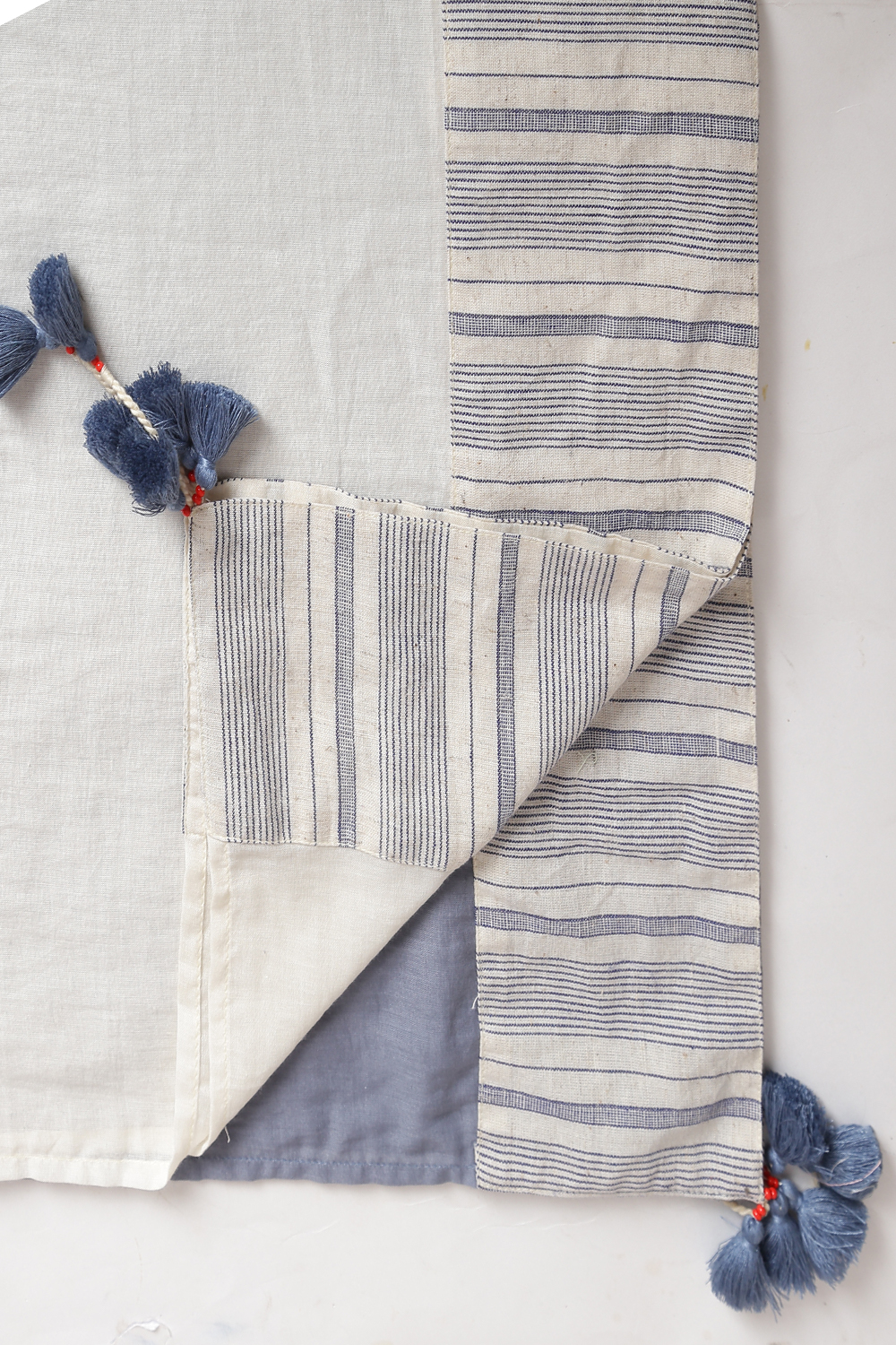 Ecru Cotton Straight Suit Set image number 5
