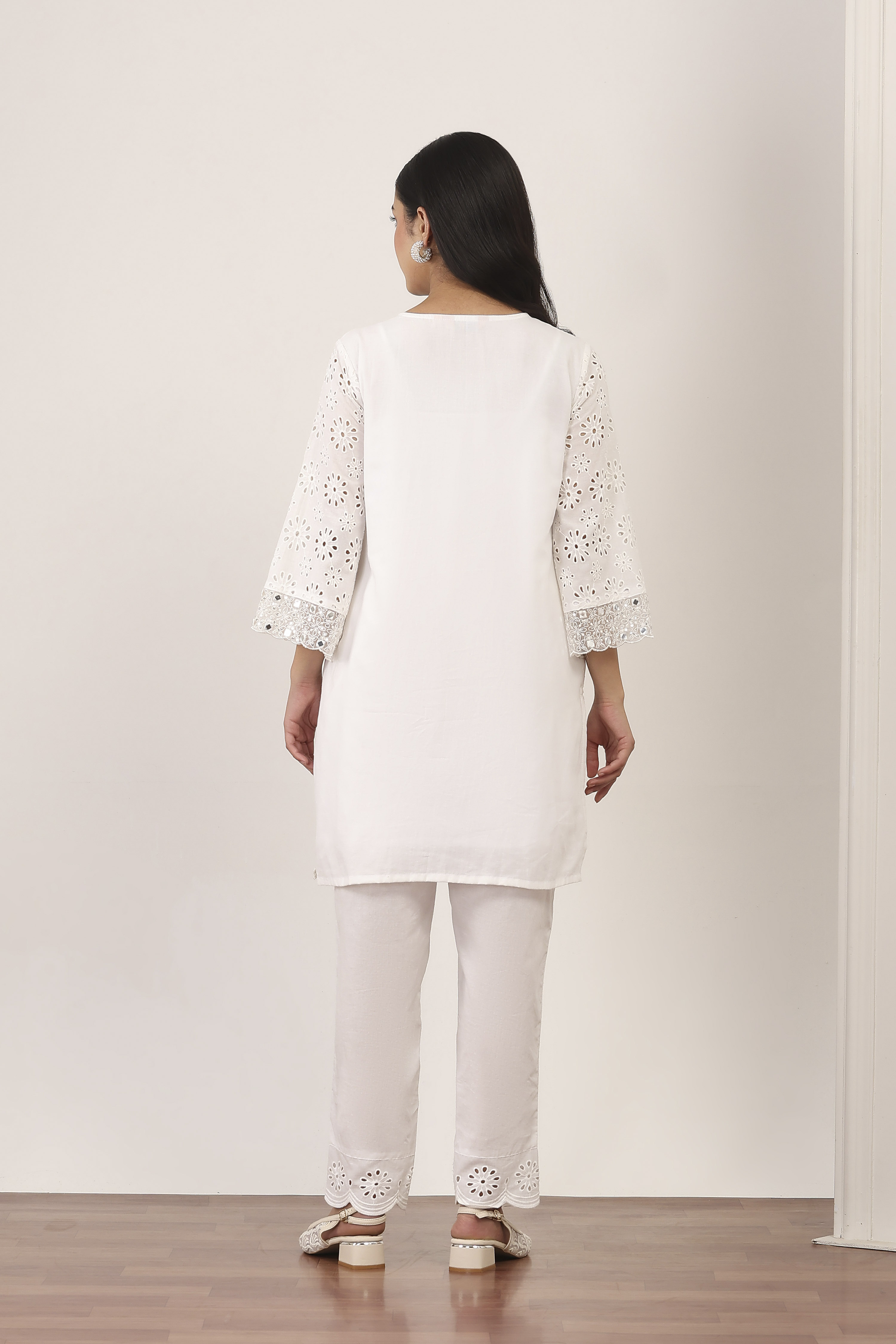 Pink Cotton Straight Suit Sets image number 4