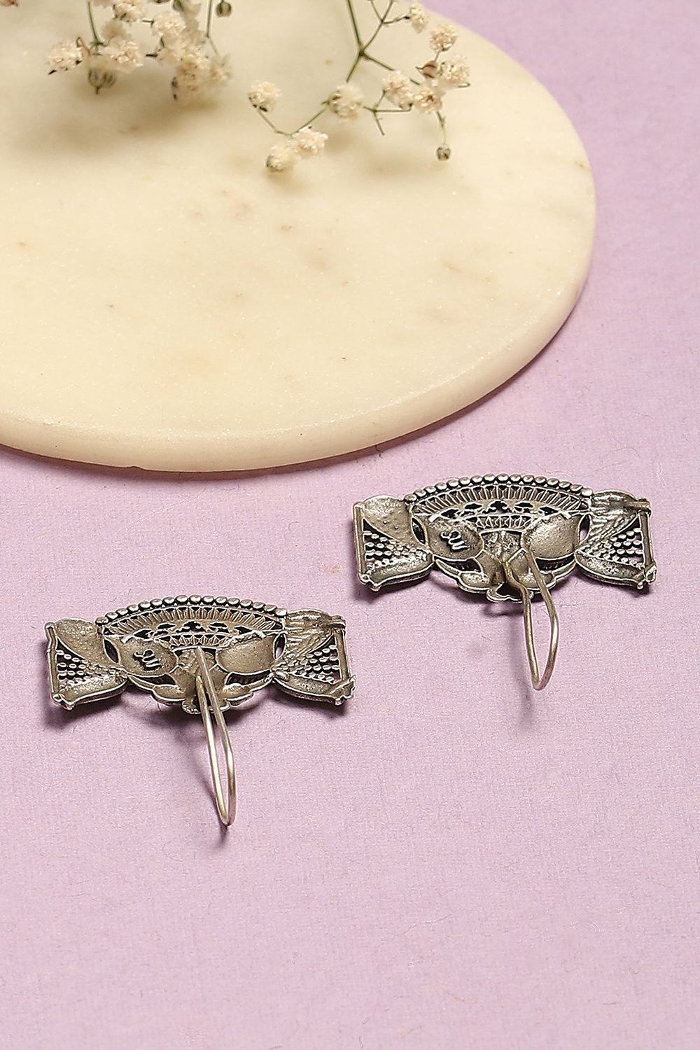 Oxidised Brass Earrings image number 2