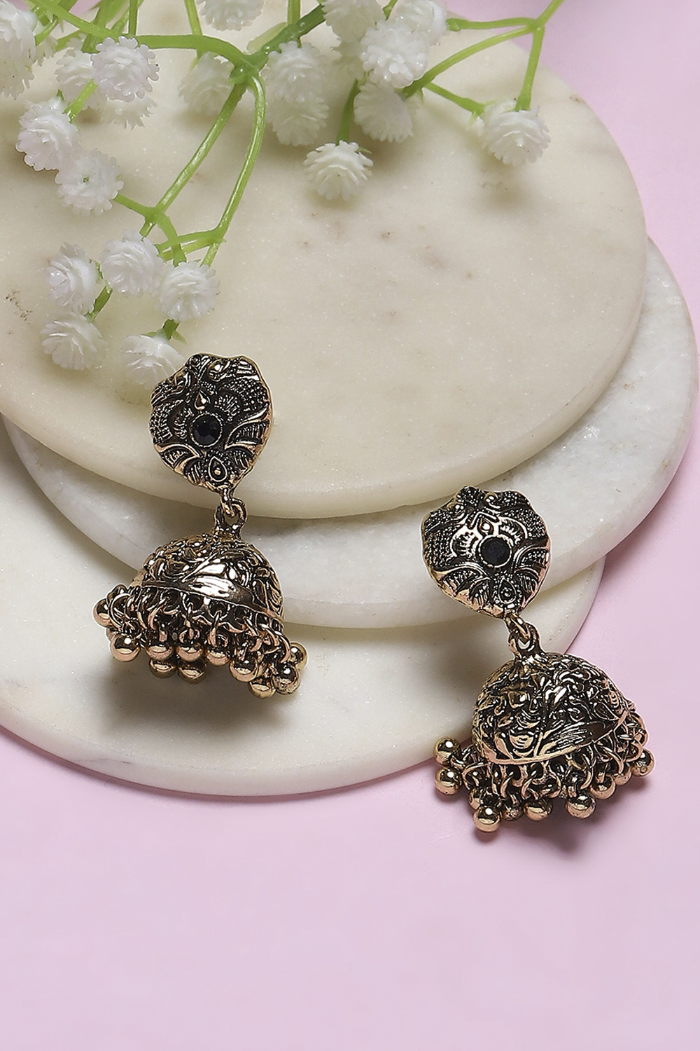 Gold Oxidize Alloy Jhumka image number 0