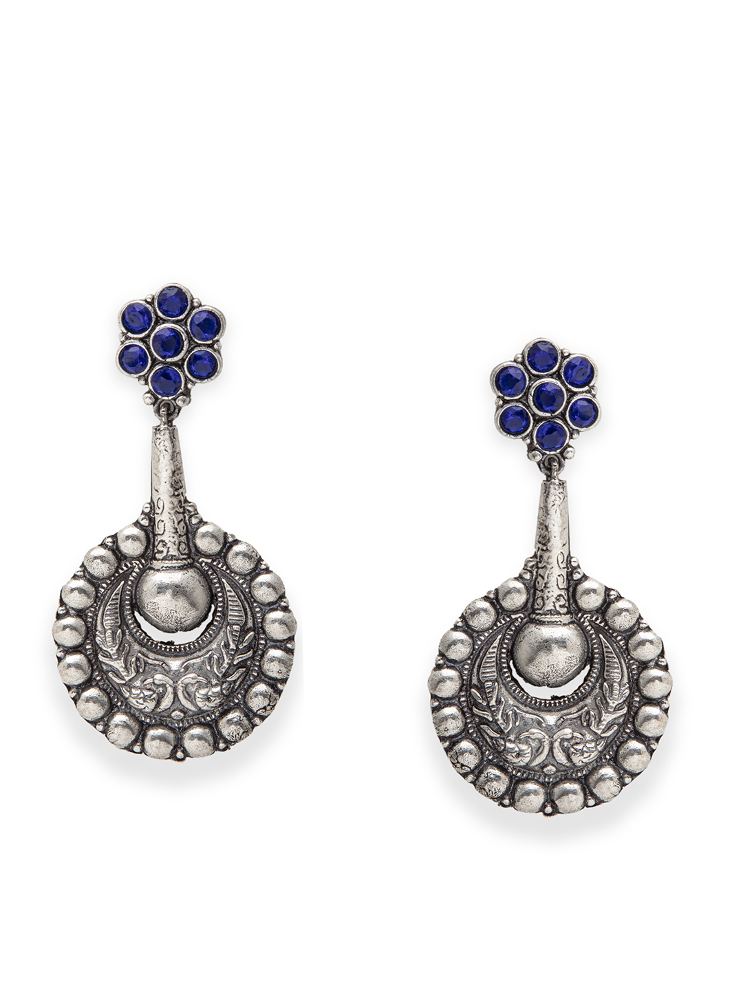 Blue Metal Brass Earring image number 0