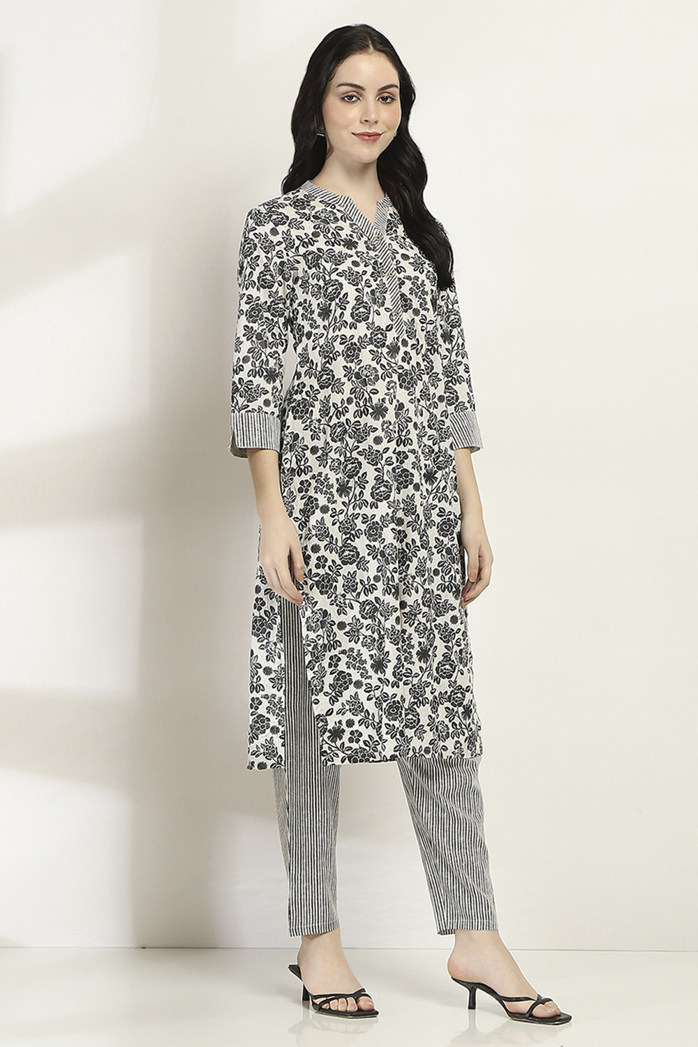 Black Viscose Straight SET image number 5