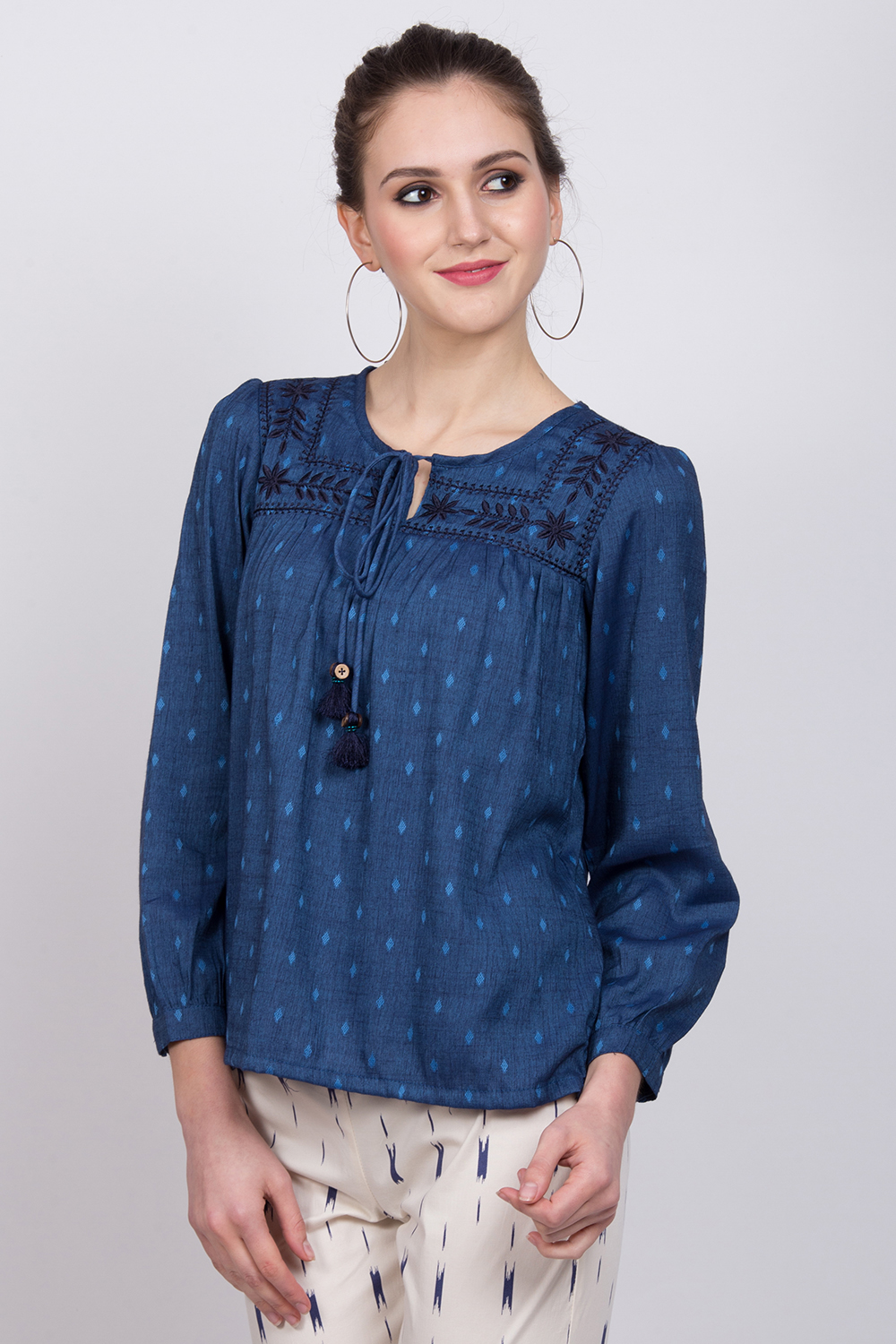 Blue Cotton Indie Top image number 0