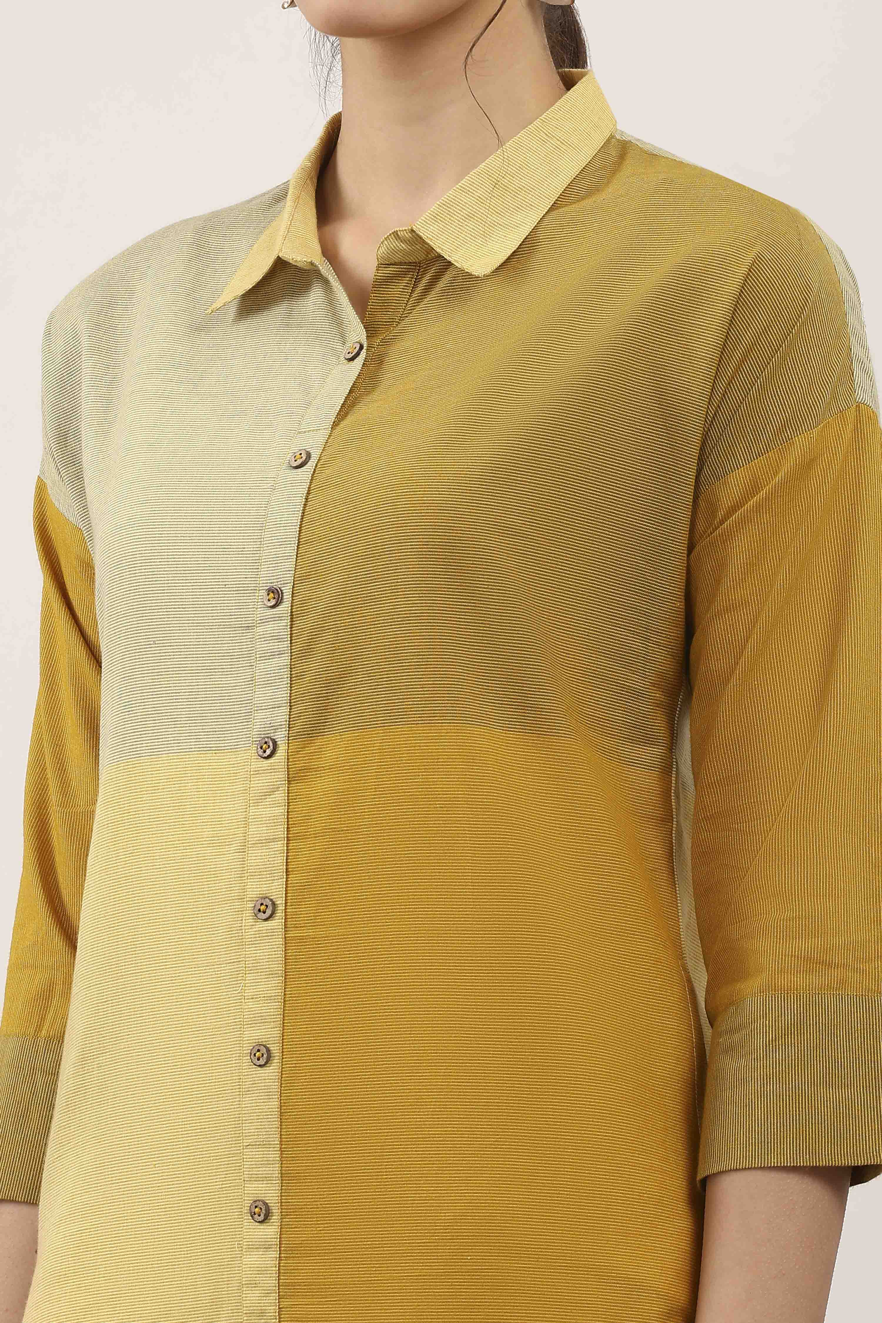 Yellow Cotton Straight Kurtas image number 1