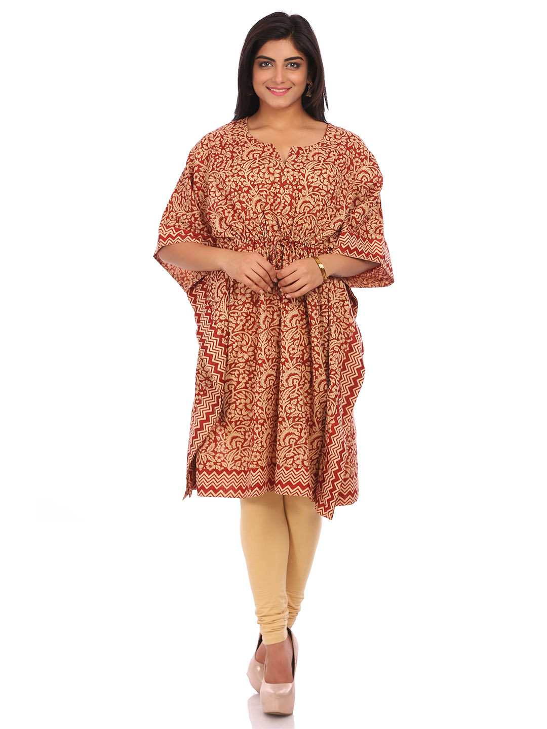 Dark Maroon Cotton Kurta image number 0