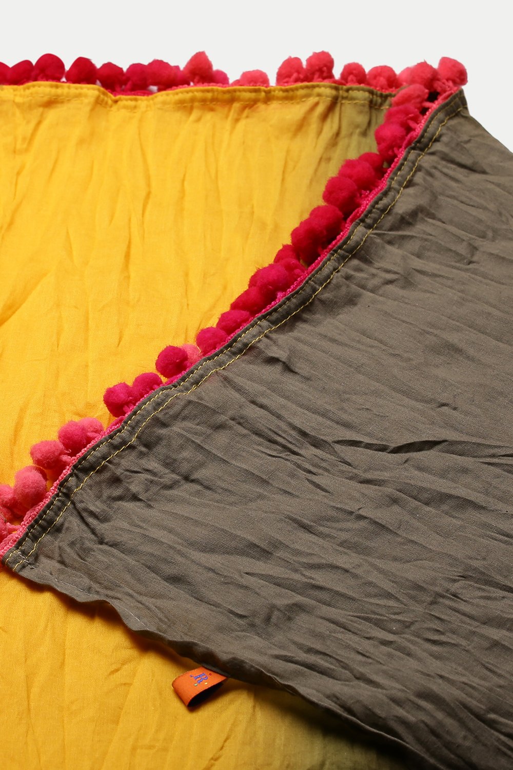 Mustard And Green Cotton Dupatta image number 1