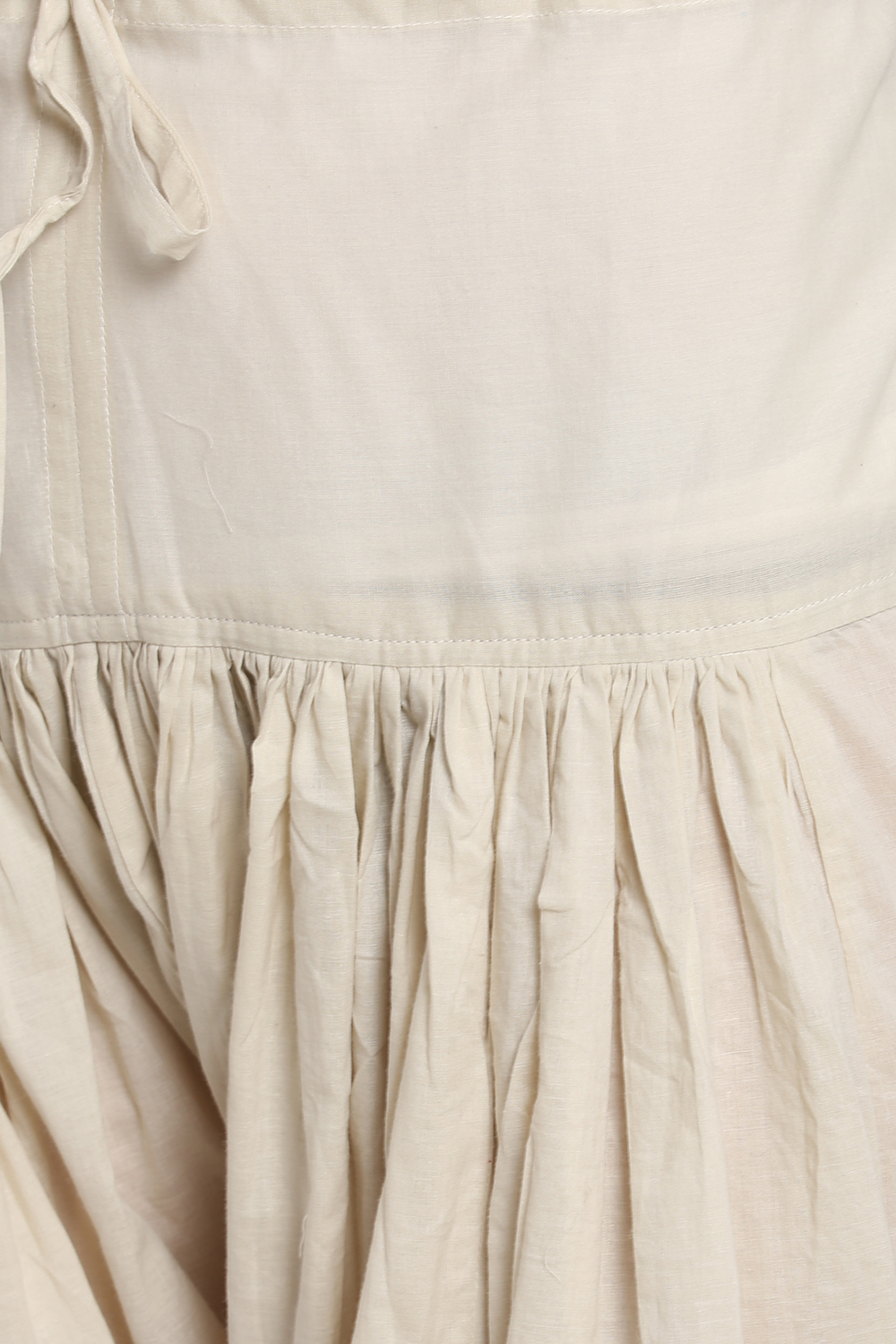 Off White Cotton Fusion Pants image number 1