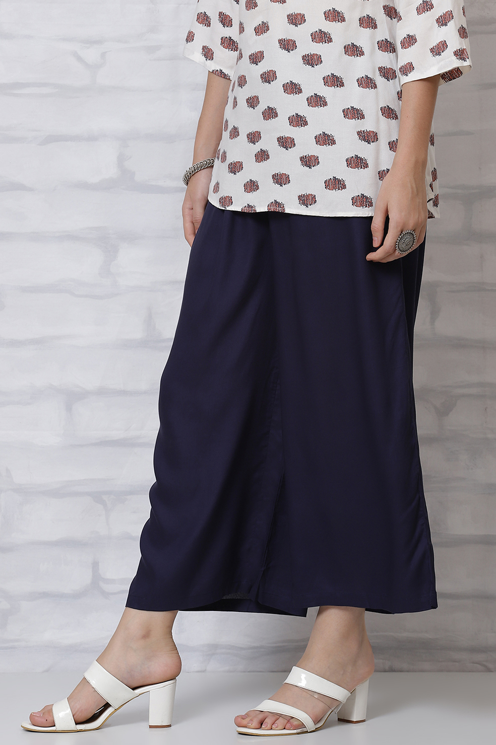 White Viscose Palazzo image number 2