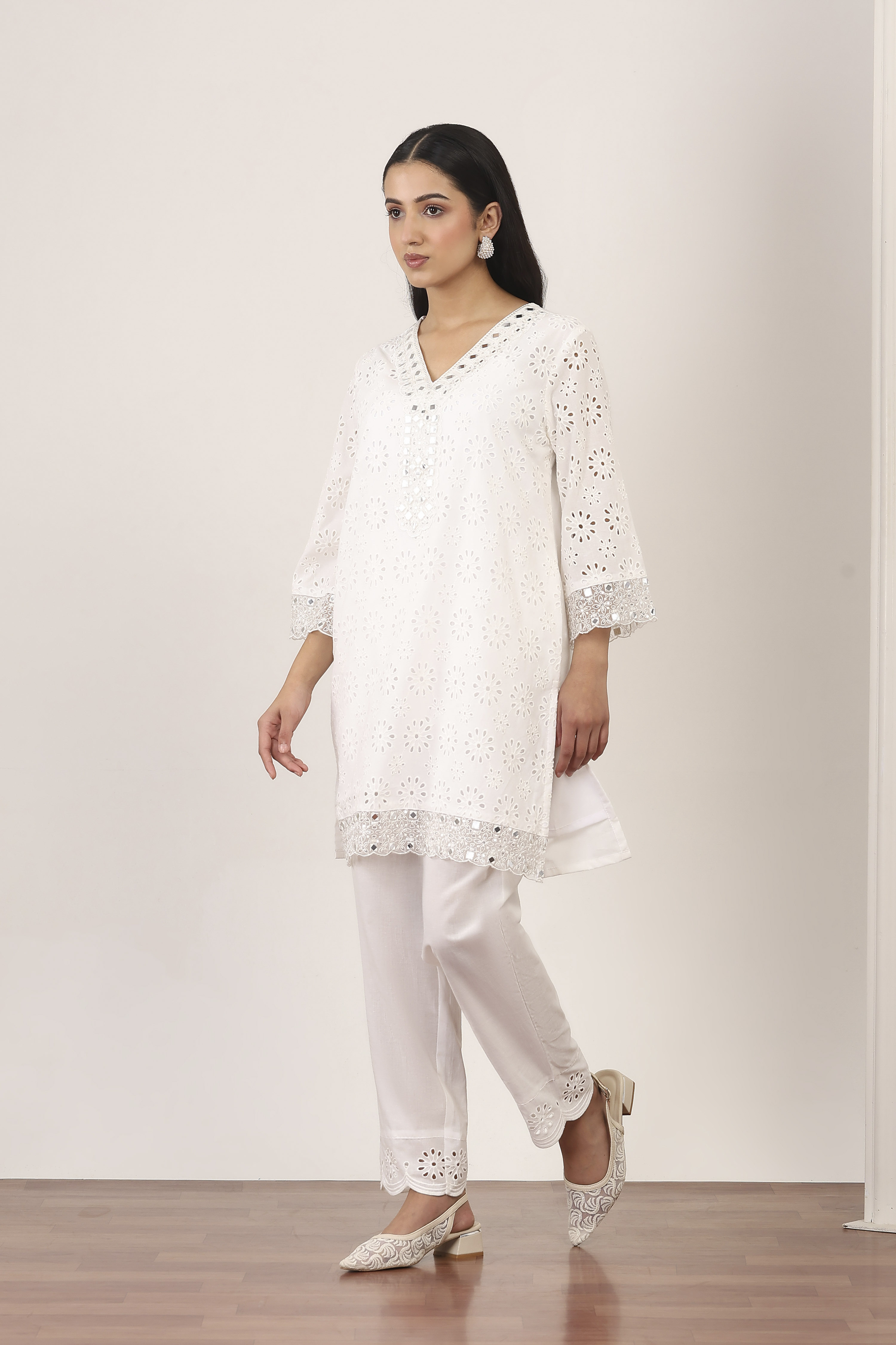 Pink Cotton Straight Suit Sets image number 3