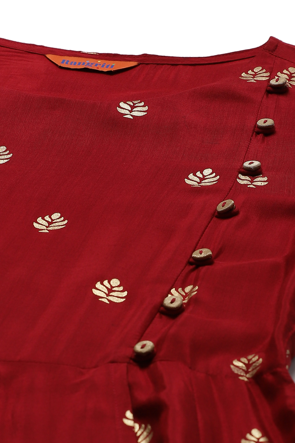 Red Viscose Kalidar Dress image number 1