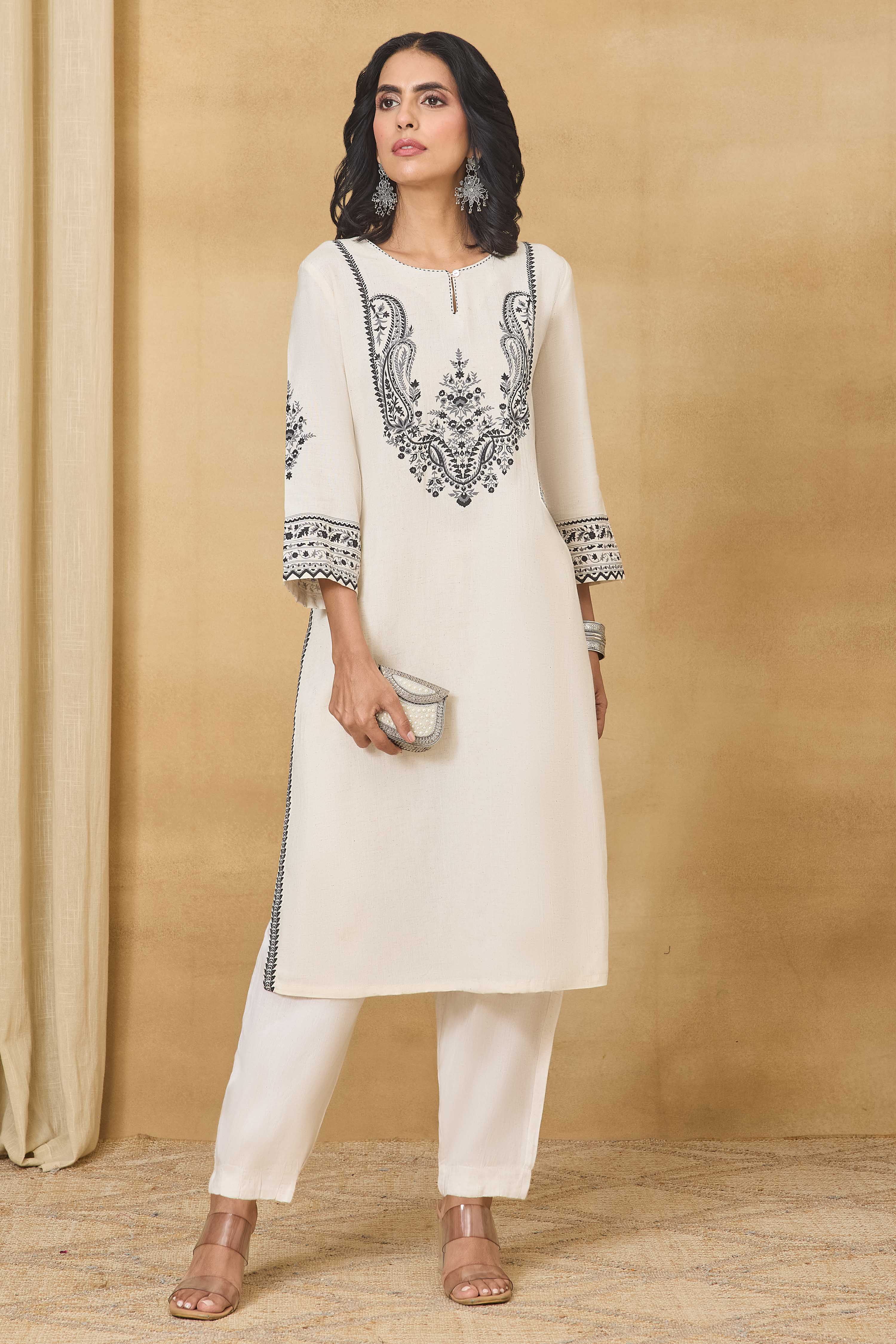 Natural Rayon Flex Straight Printed Kurta image number 0