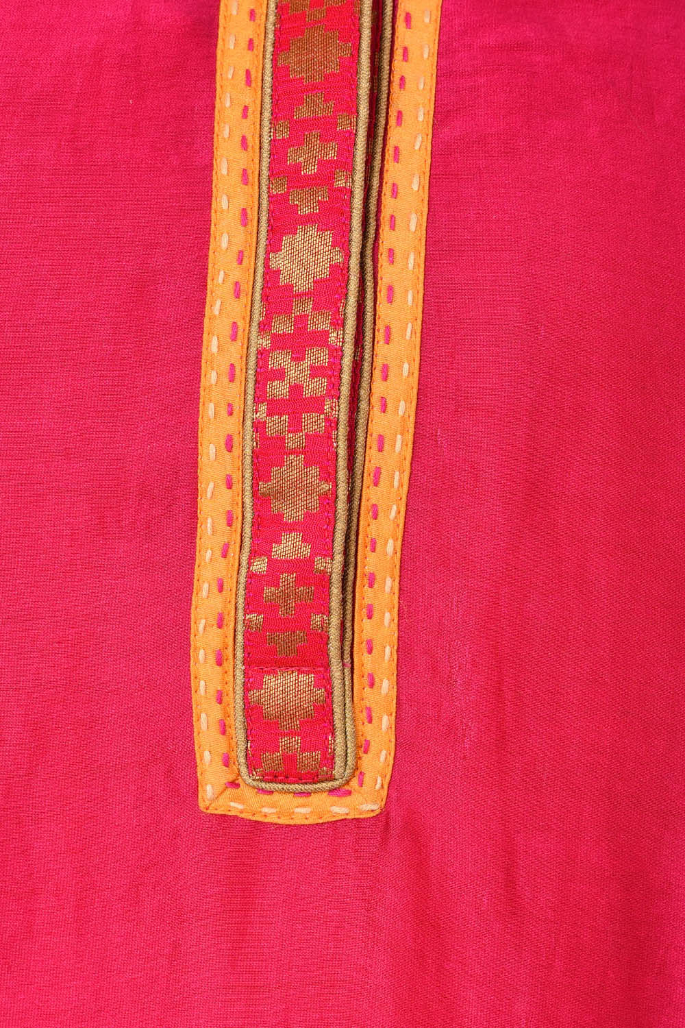 Pink Flared Polyester Kurta image number 1