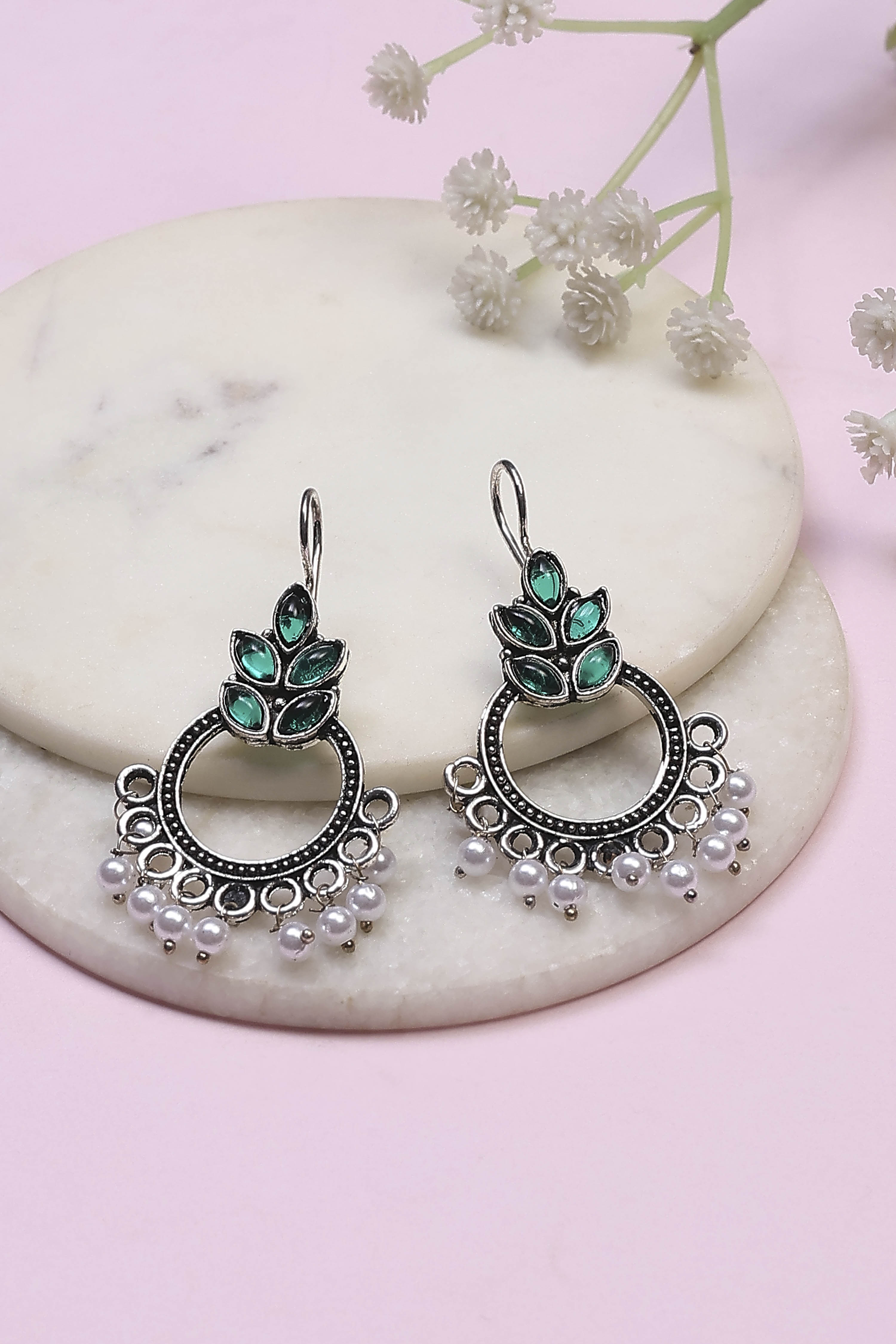 Green Alloy Drop & Danglers image number 0