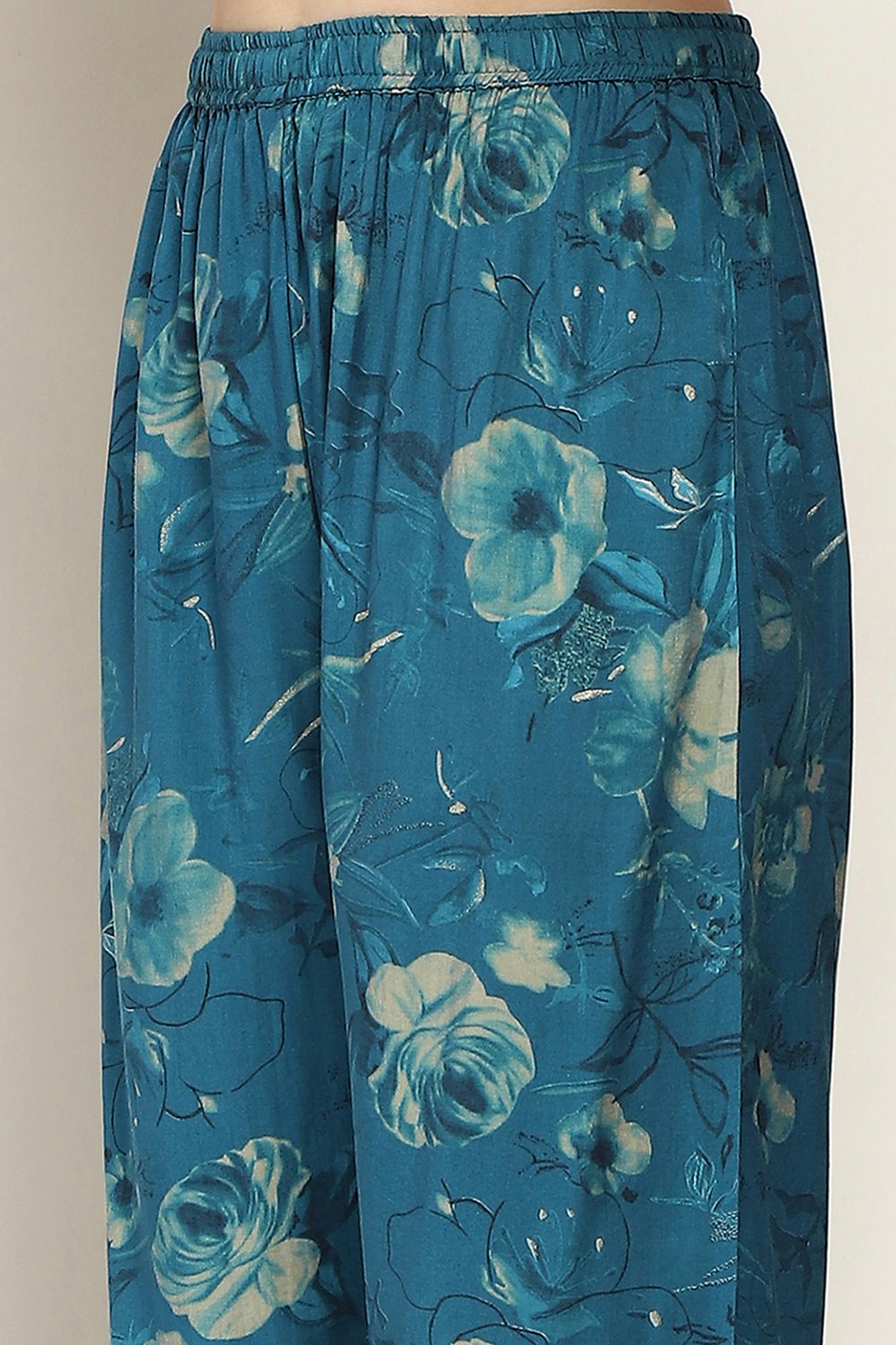 Blue Viscose Straight SET image number 2