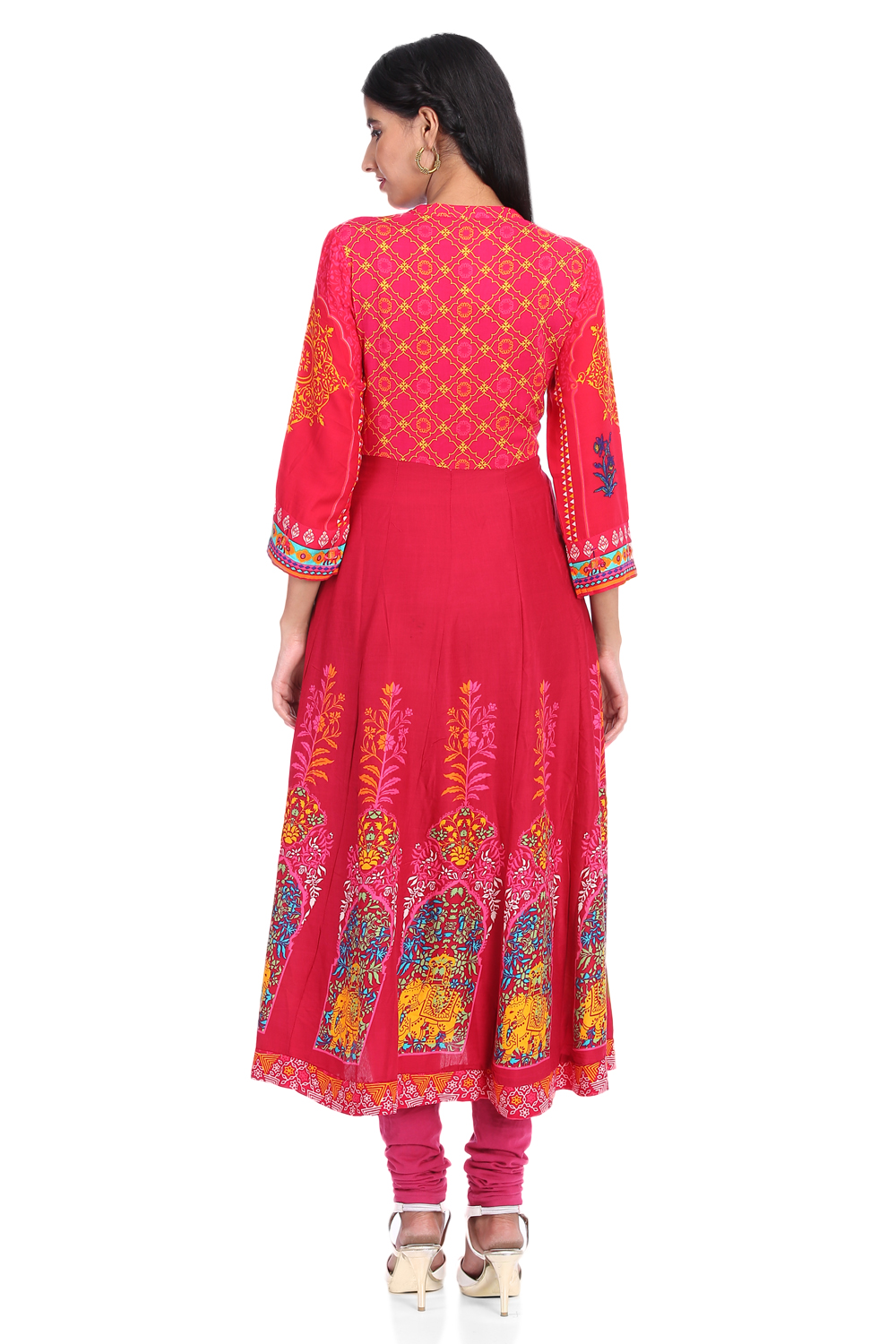 Off White Kalidar Viscose Rayon Kurta image number 5