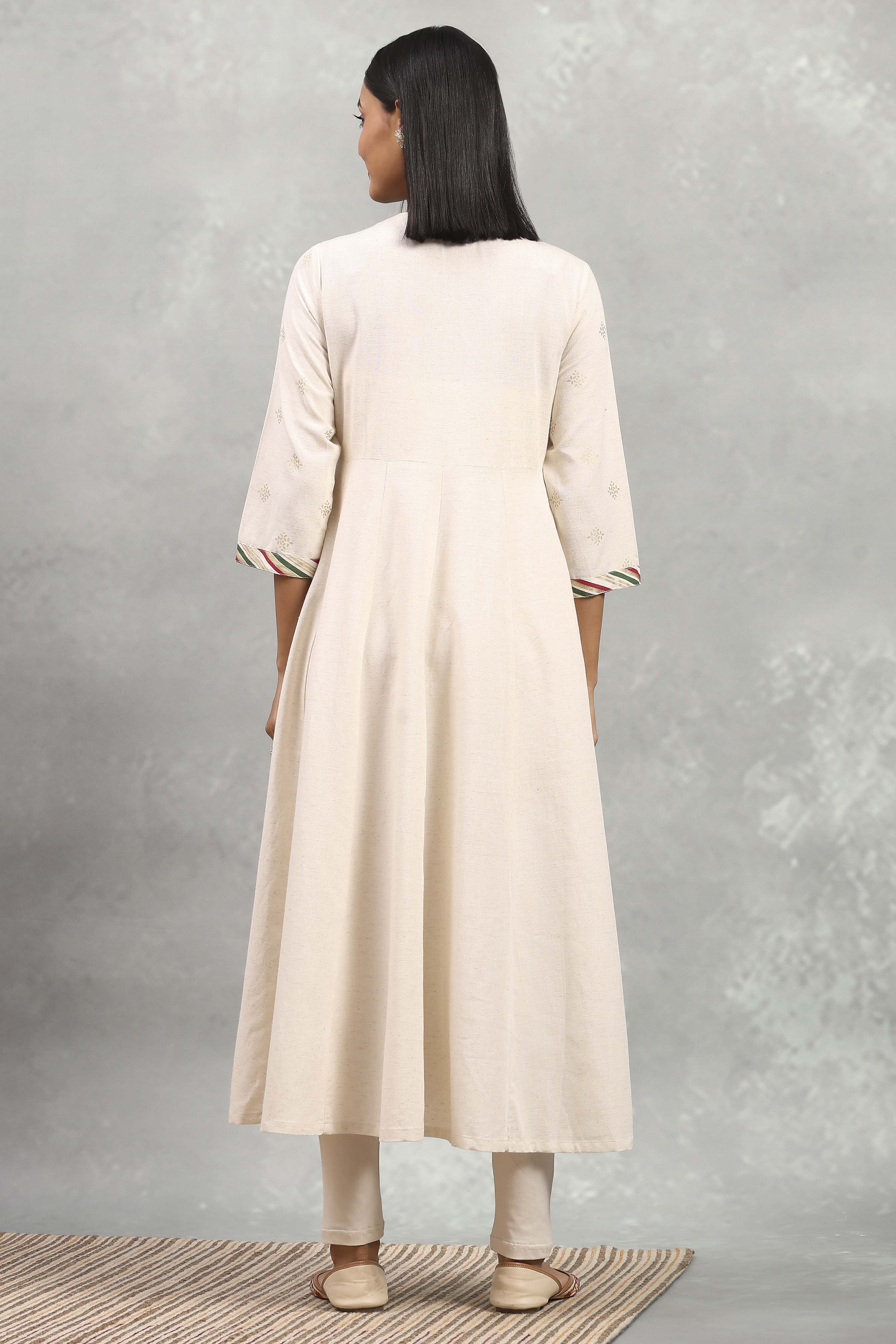 Natural Viscose Printed Kalidar Suit Set image number 4