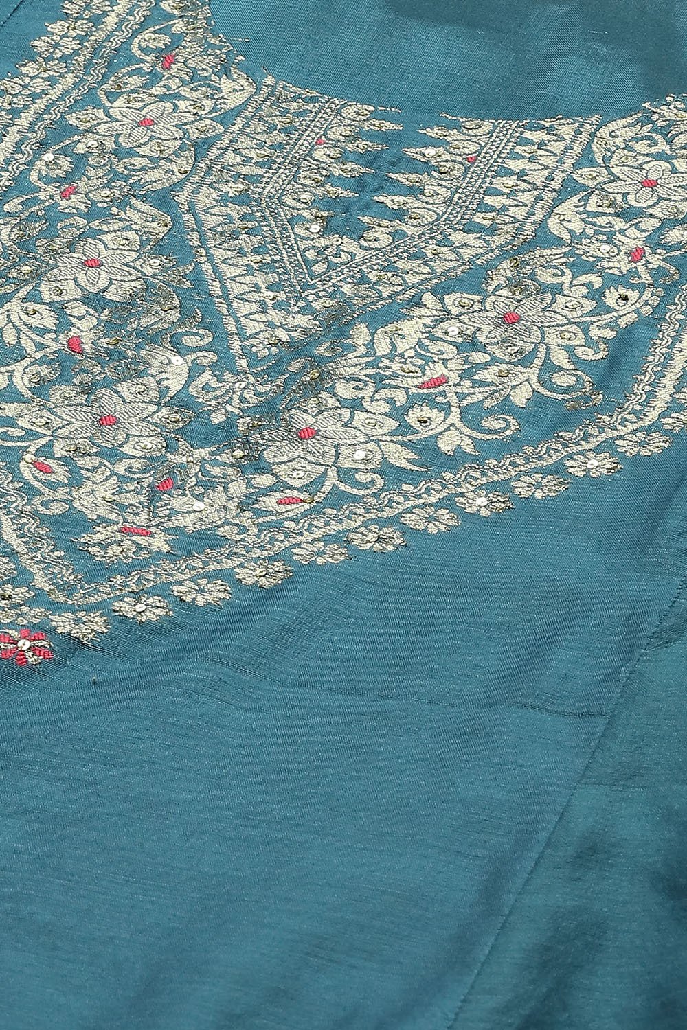 Blue Polyester Kalidar Yarndyed Kurta Legging Suit Set image number 1