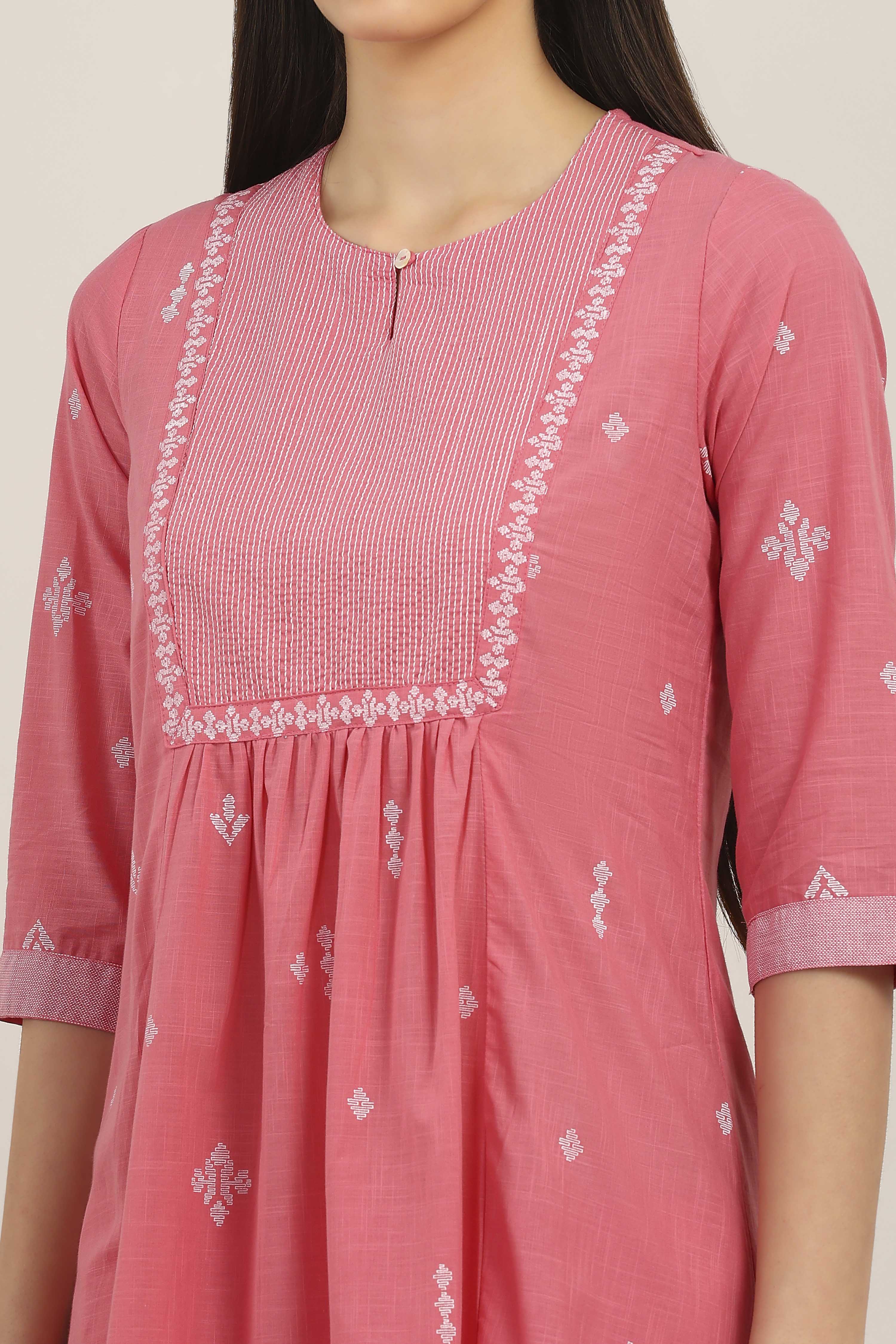 Blue Cotton Kurta Pants Set image number 1