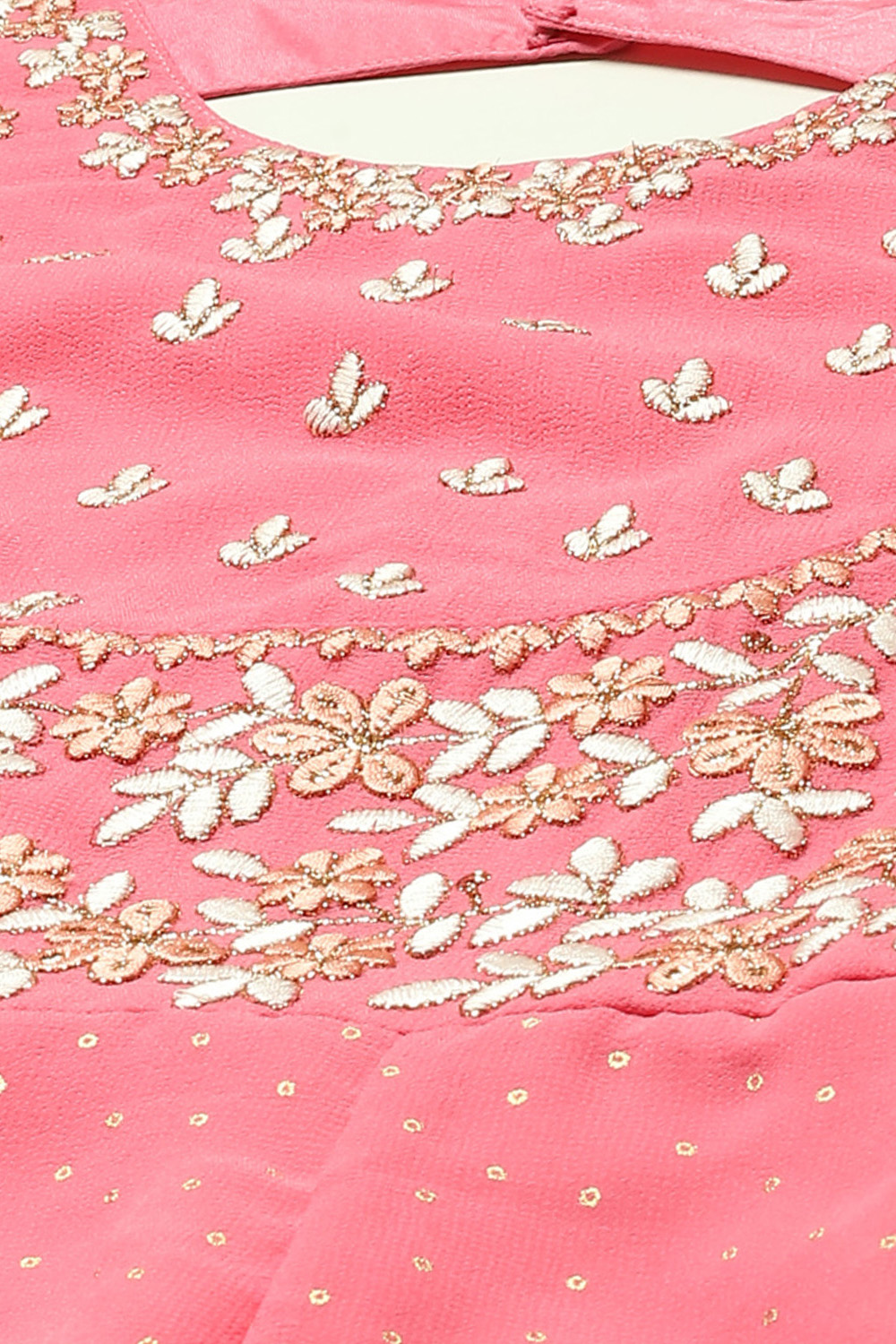 Pink Polyester Kalidar Printed Kurta Legging Suit Set image number 1