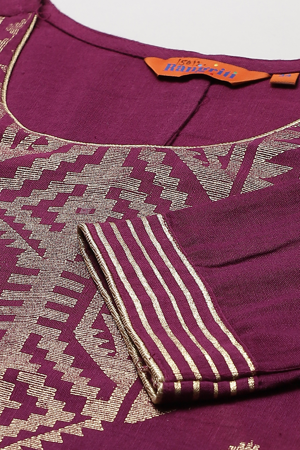 Purple LIVA Straight Kurta image number 1