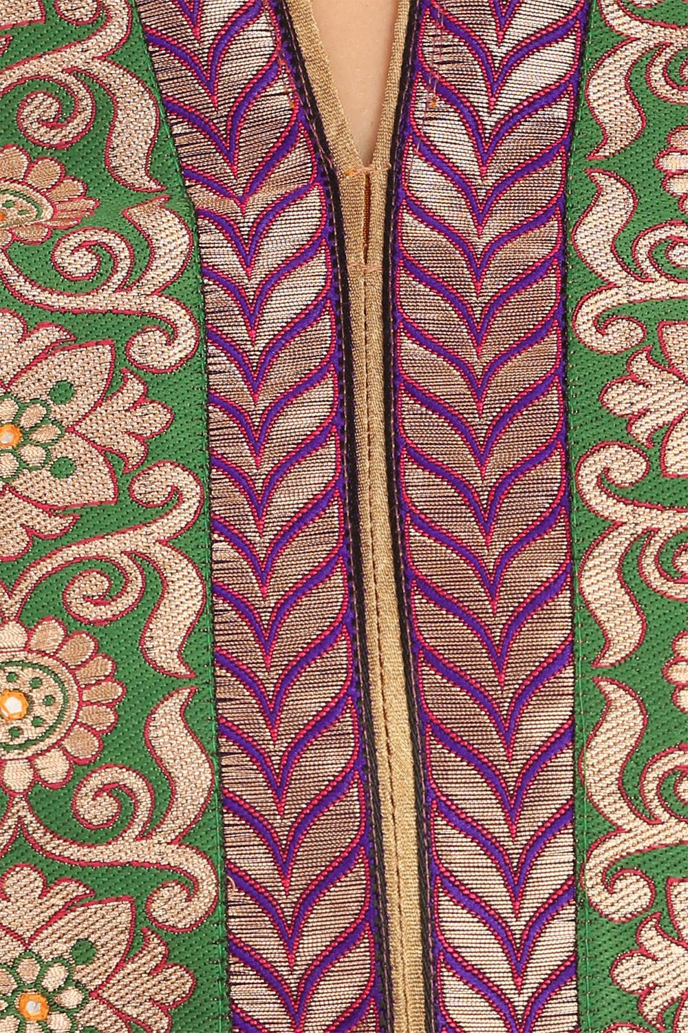 Orange Ark silk Straight Kurta image number 4
