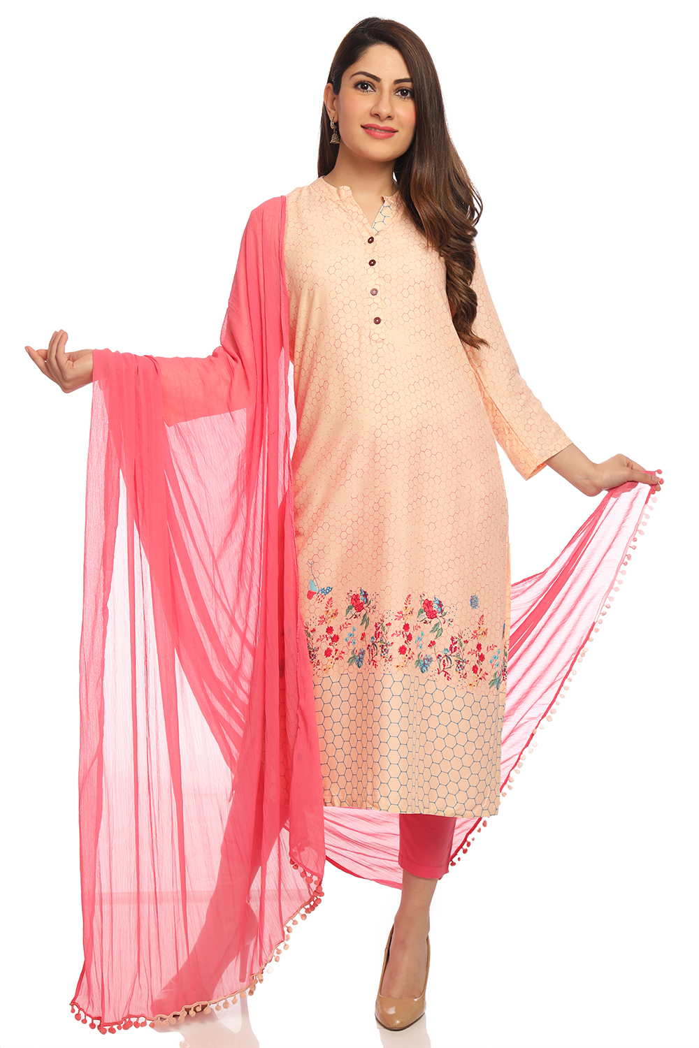 Pink Polyester Stoles image number 1