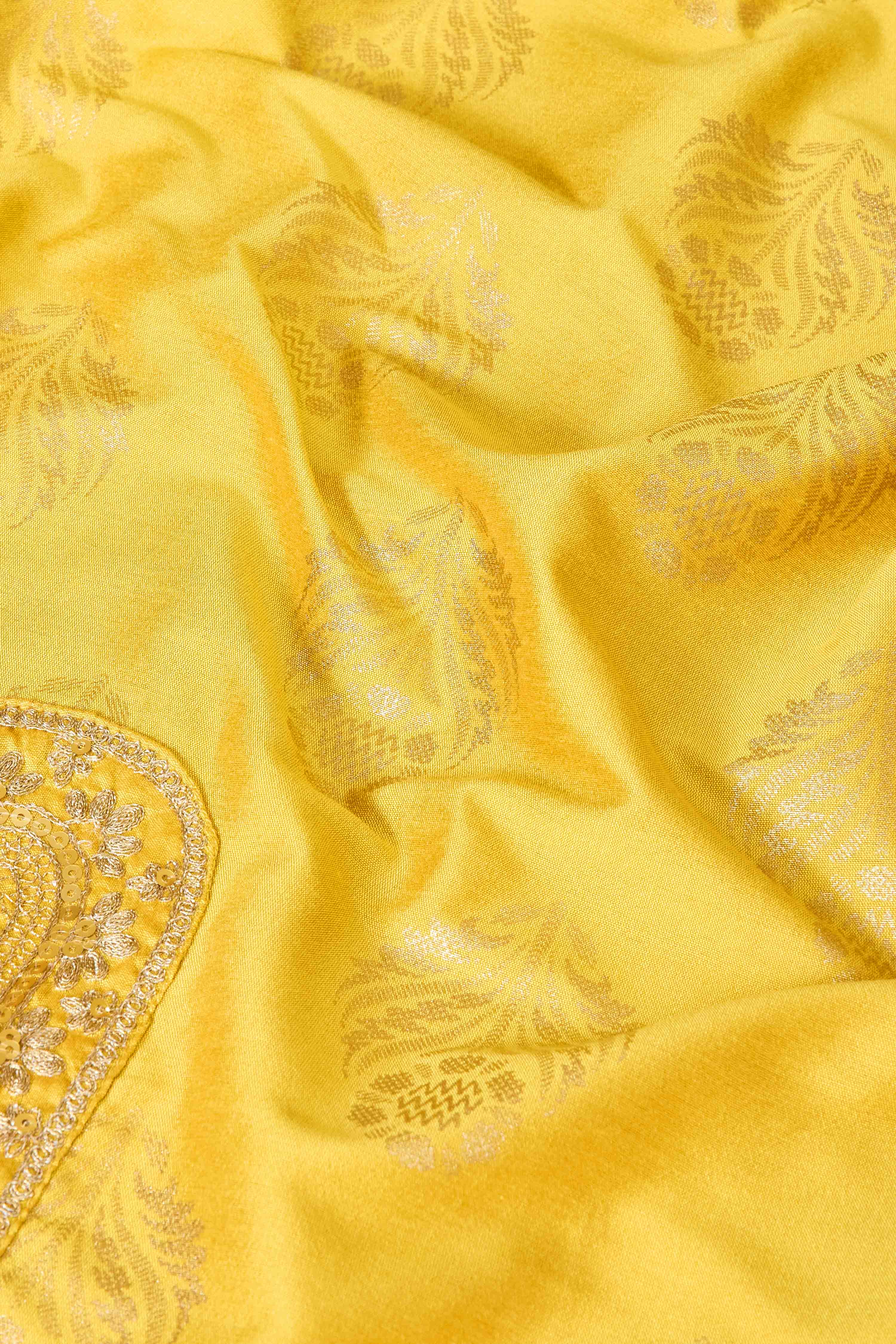 Off White Viscose Blend Straight Printed Suit Set image number 3