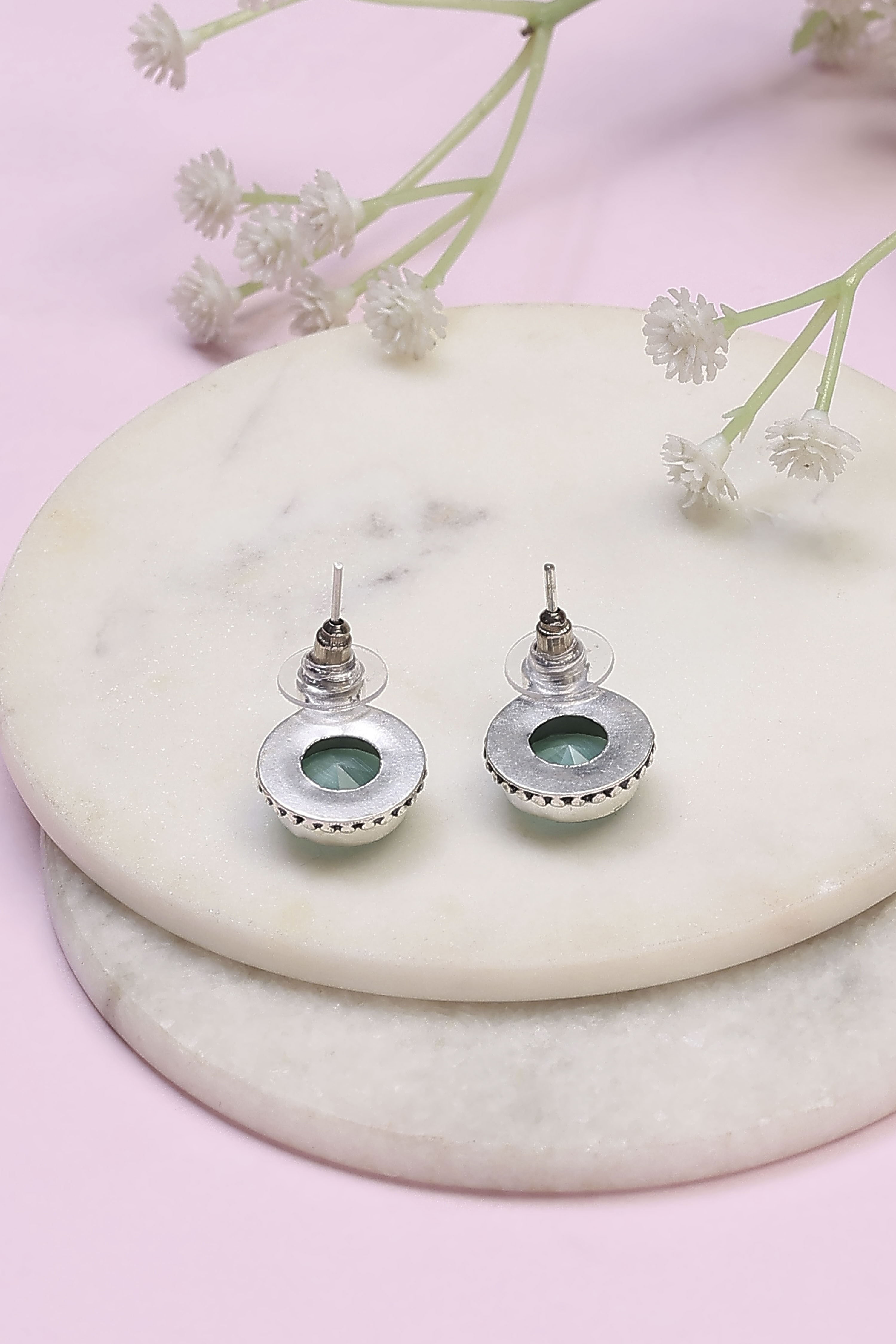 Mint Green Brass Studs image number 2