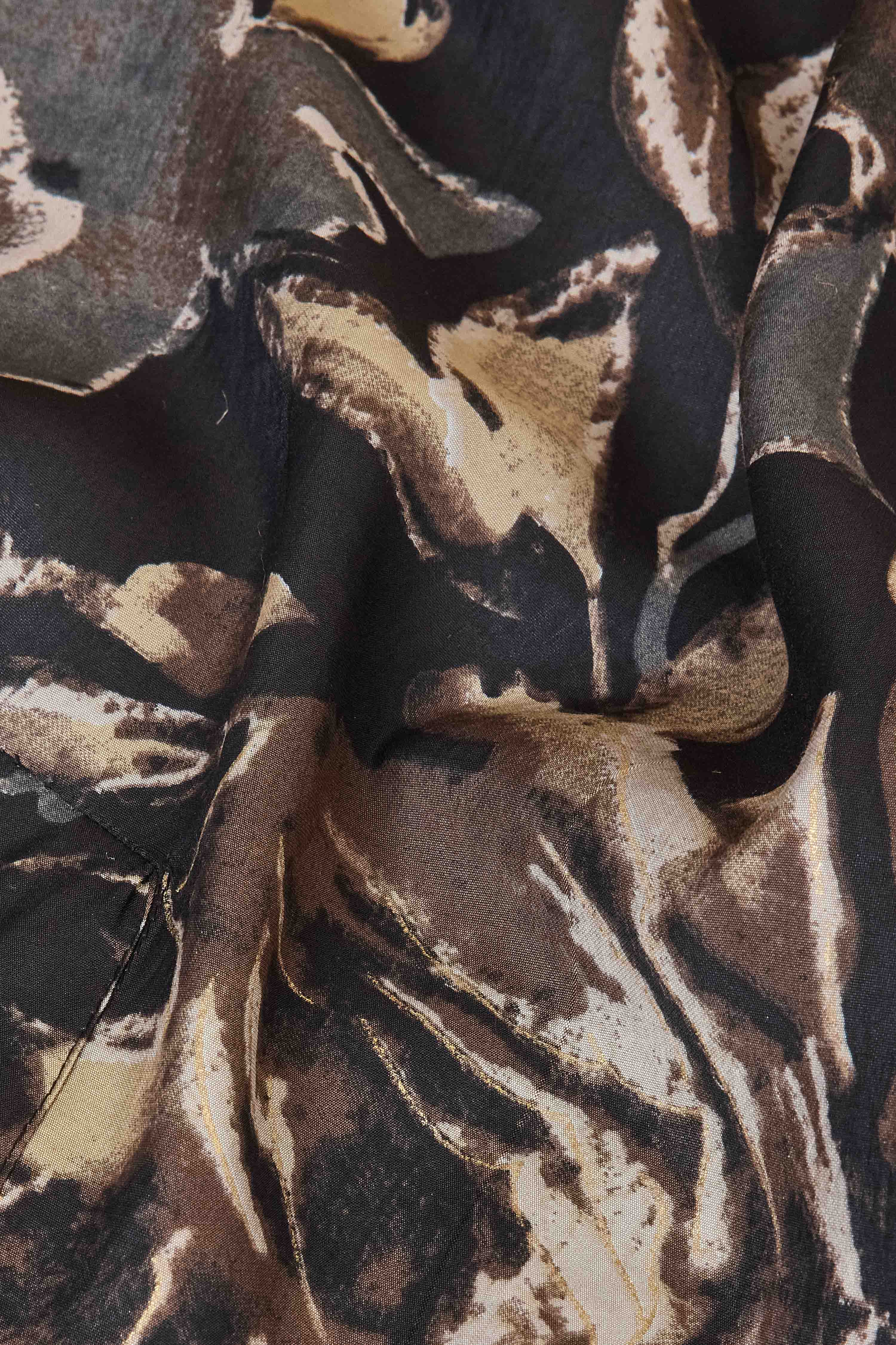 Black Viscose Blend Straight Printed Kurta image number 2