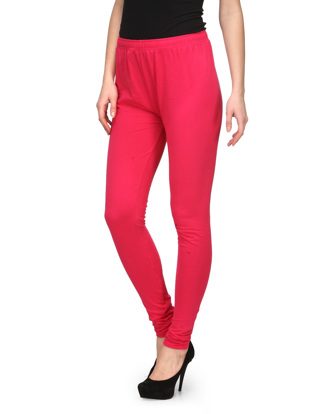 Fuschia Cotton Leggings image number 2