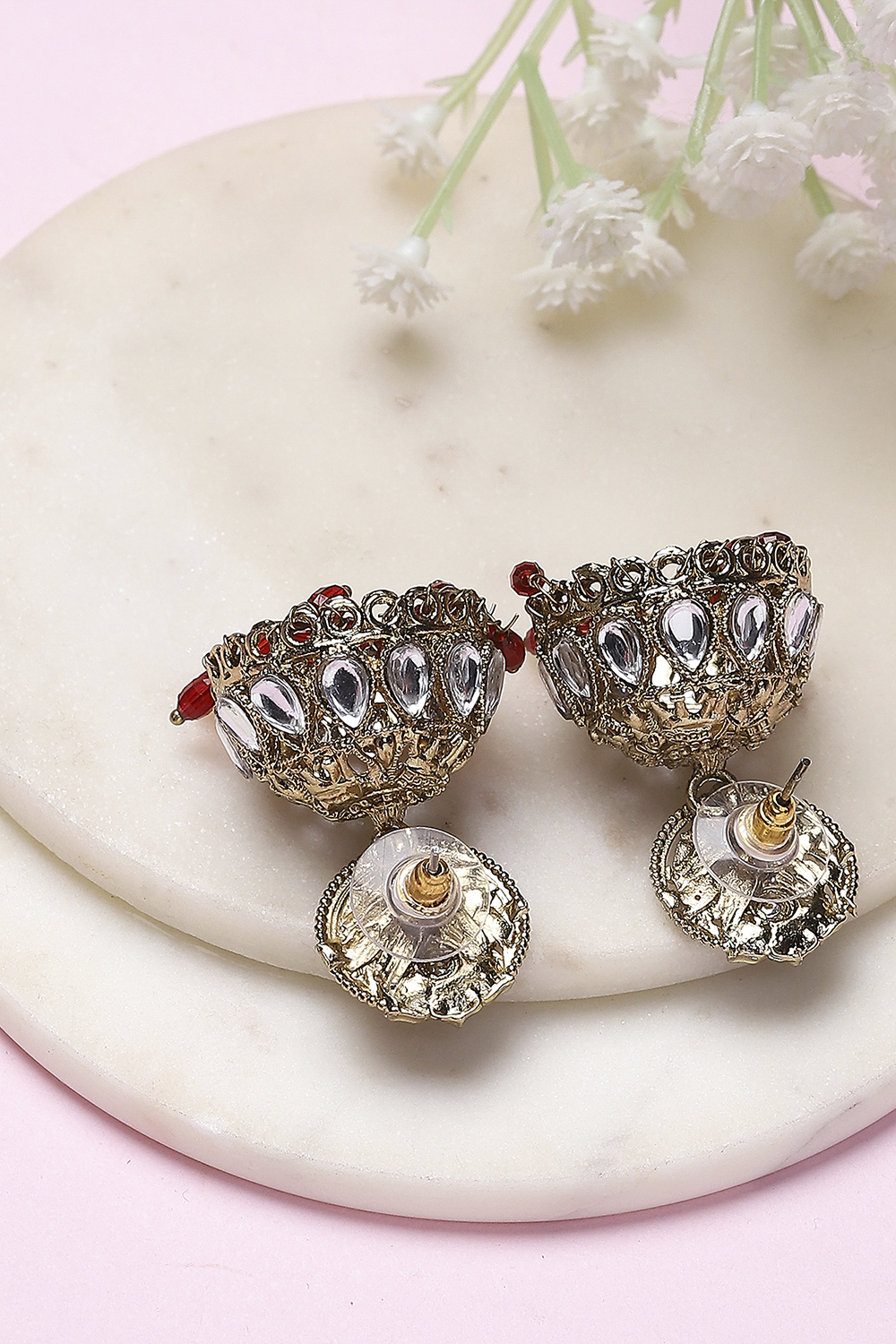 Red Alloy Jhumka image number 2