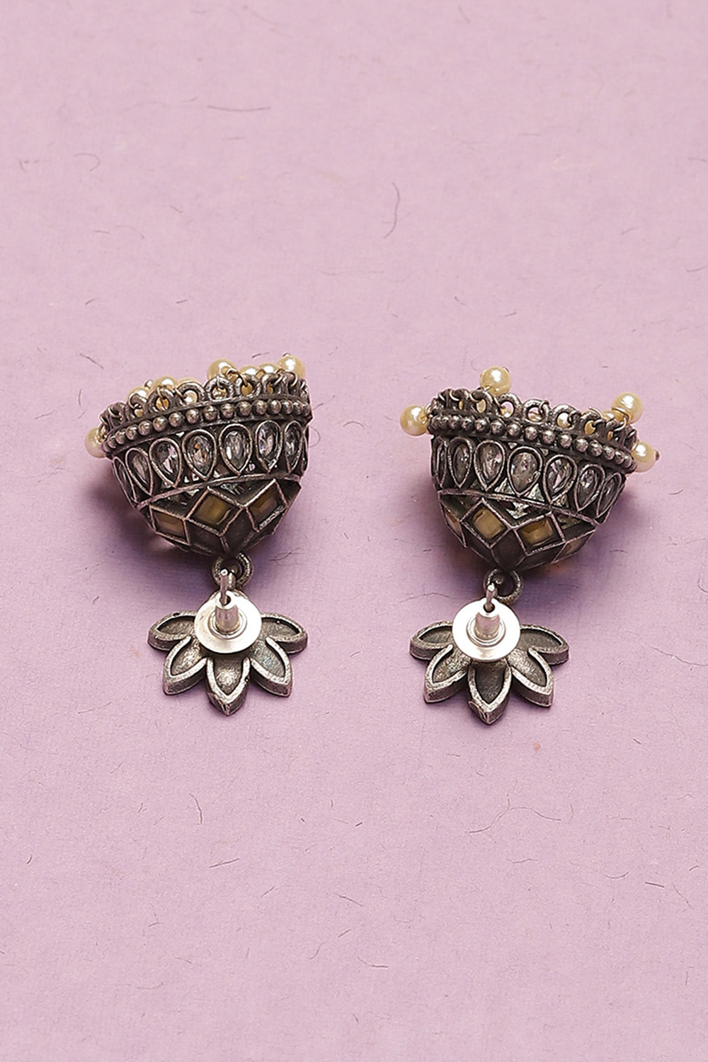 Yellow Alloy Earrings image number 2