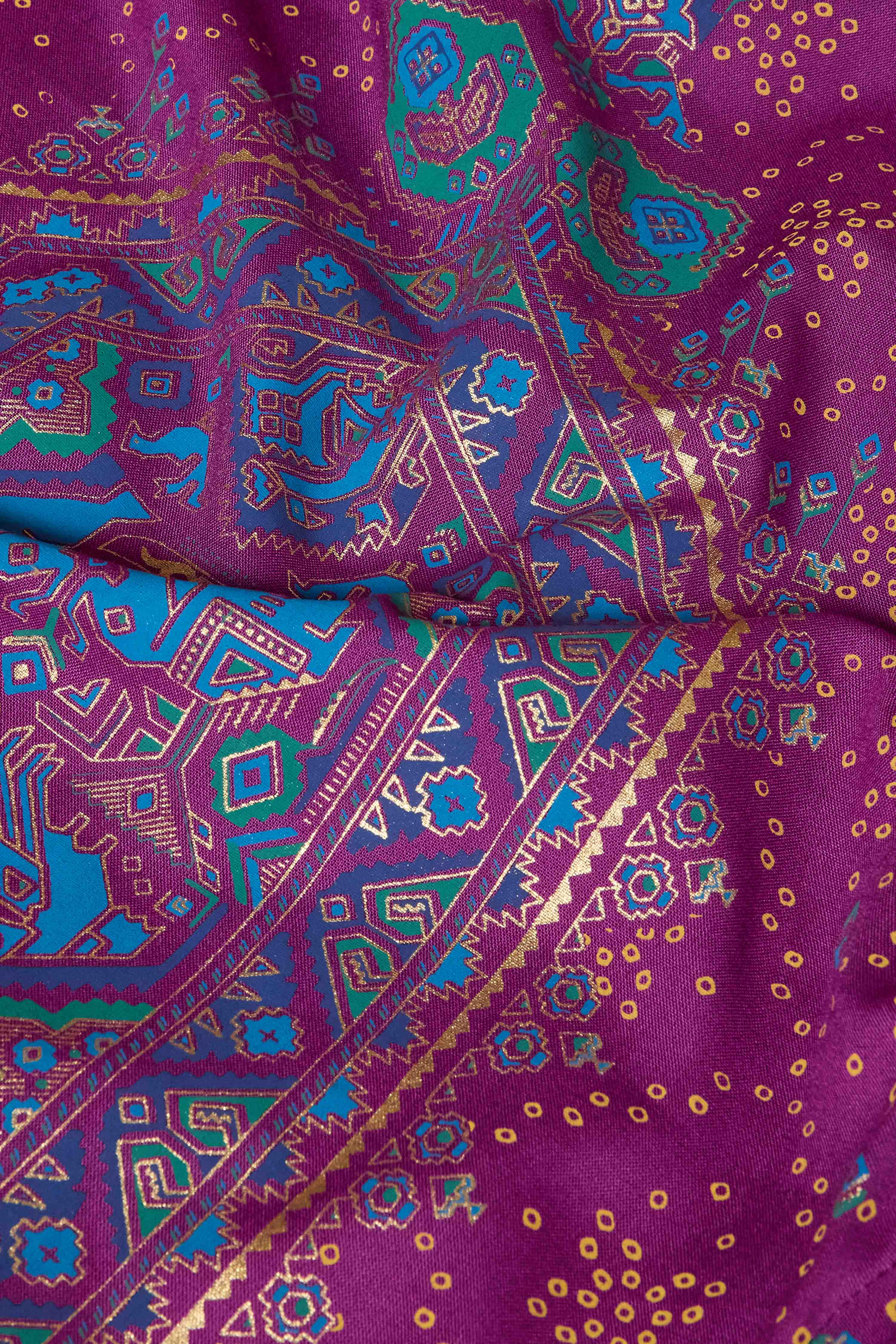 Emerald Green Viscose Rayon Straight Printed Kurta Pants Set image number 3