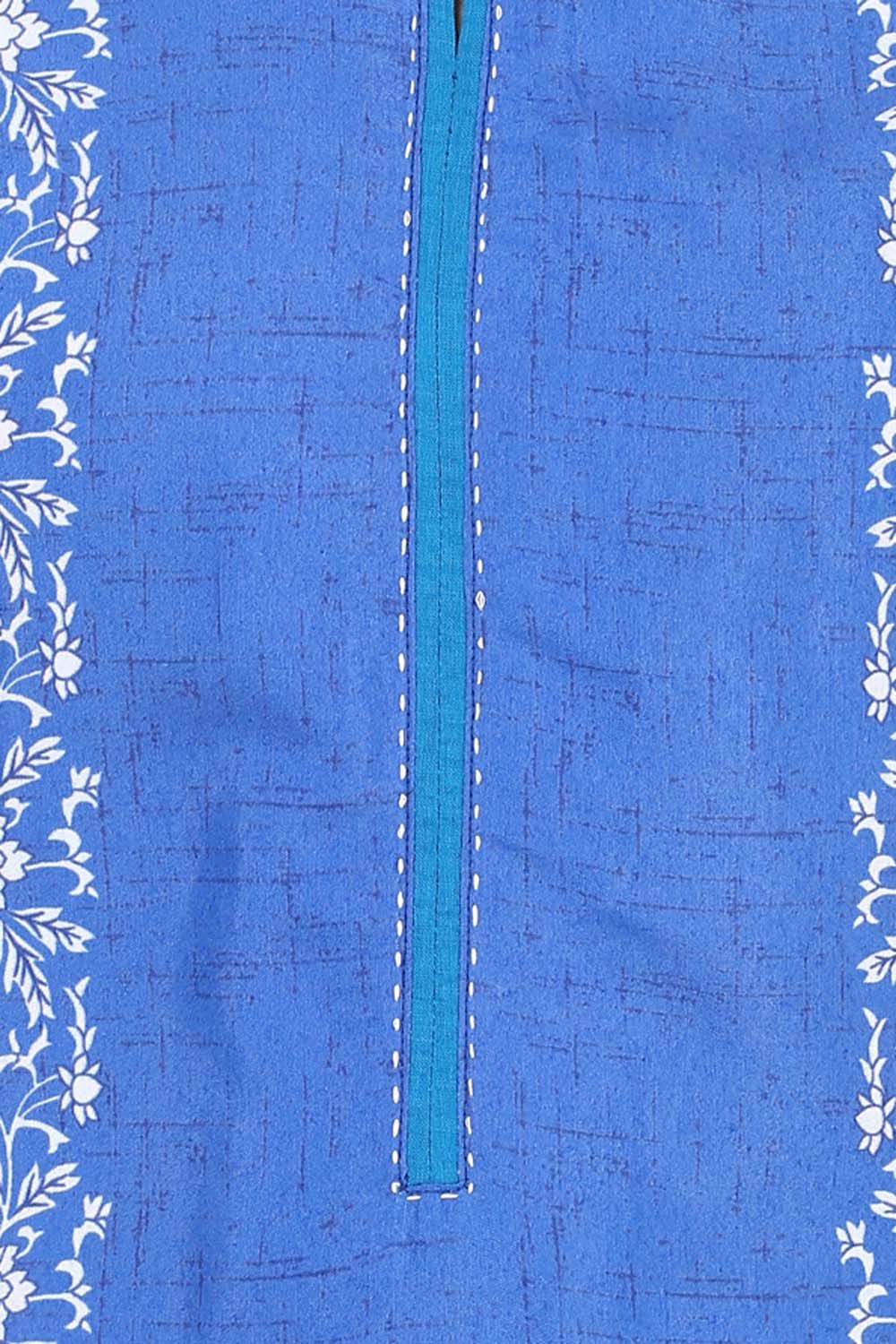 Indigo Straight Cotton Kurta image number 1