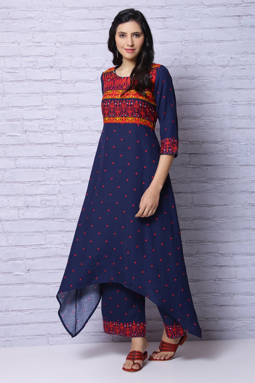 Indigo Viscose Kurta image number 3