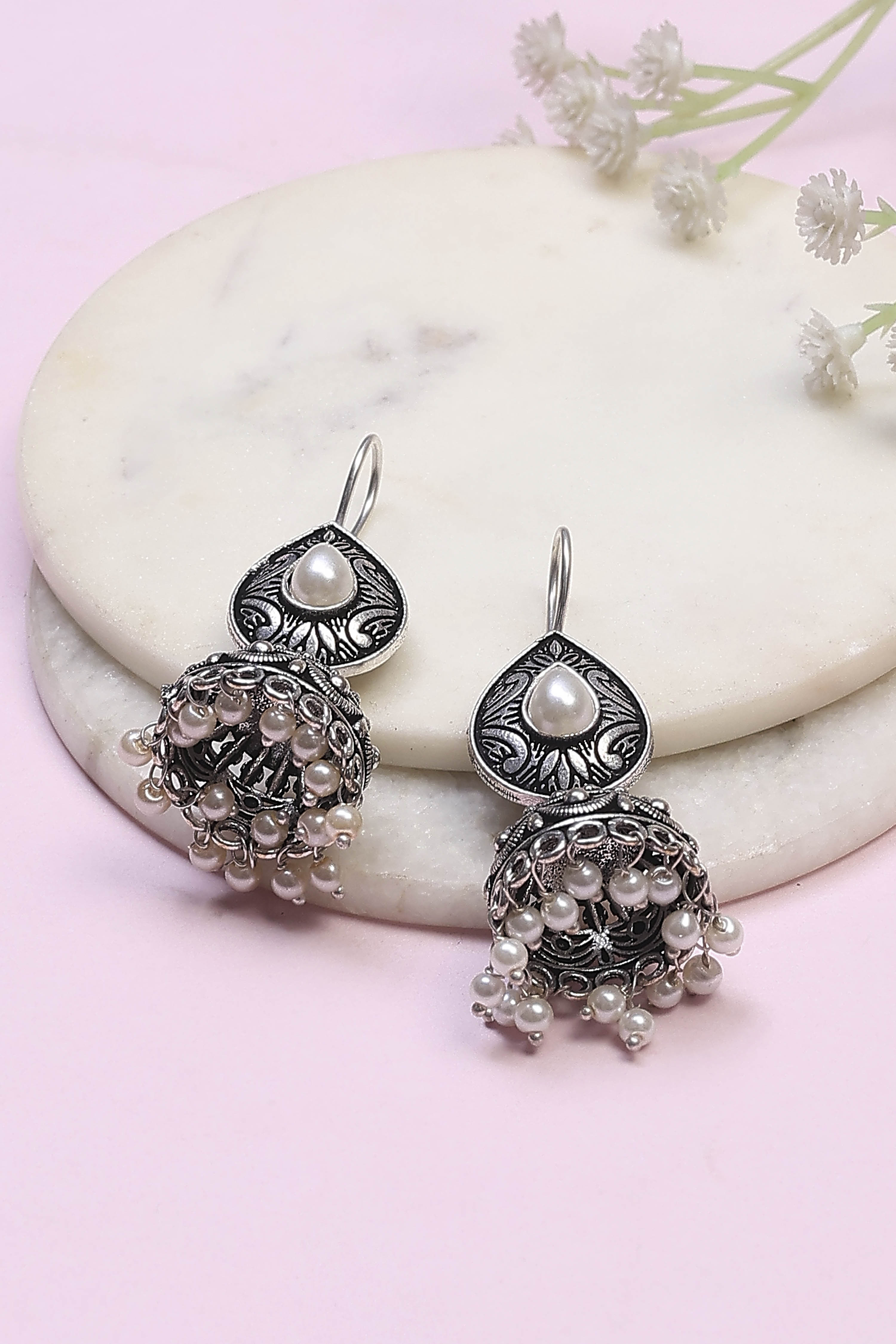 Pearl Brass Jhumka image number 0