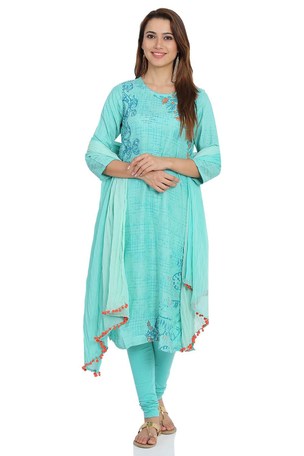 Turq Straight Viscose Kurta image number 4