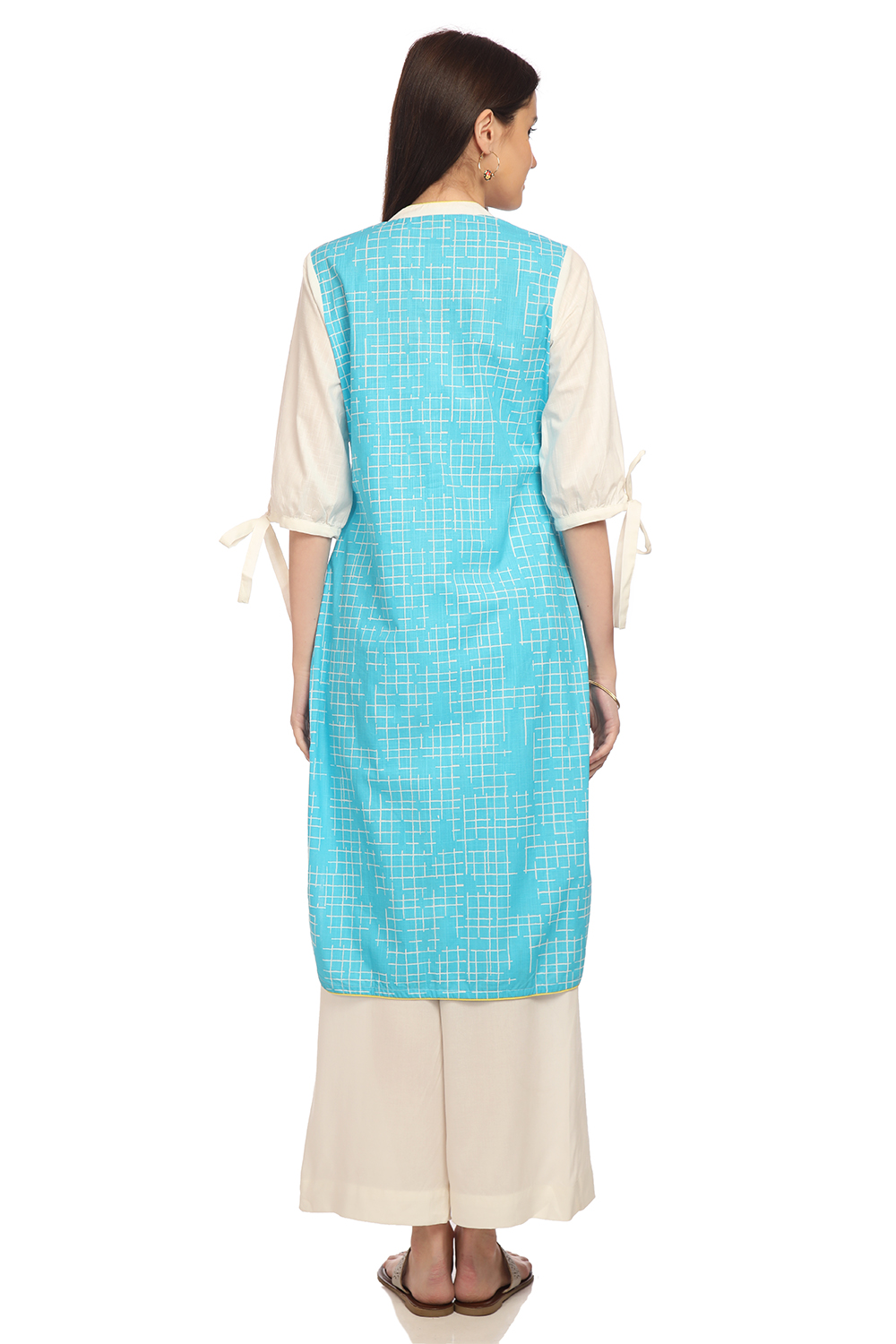 White Straight Cotton Kurta image number 5