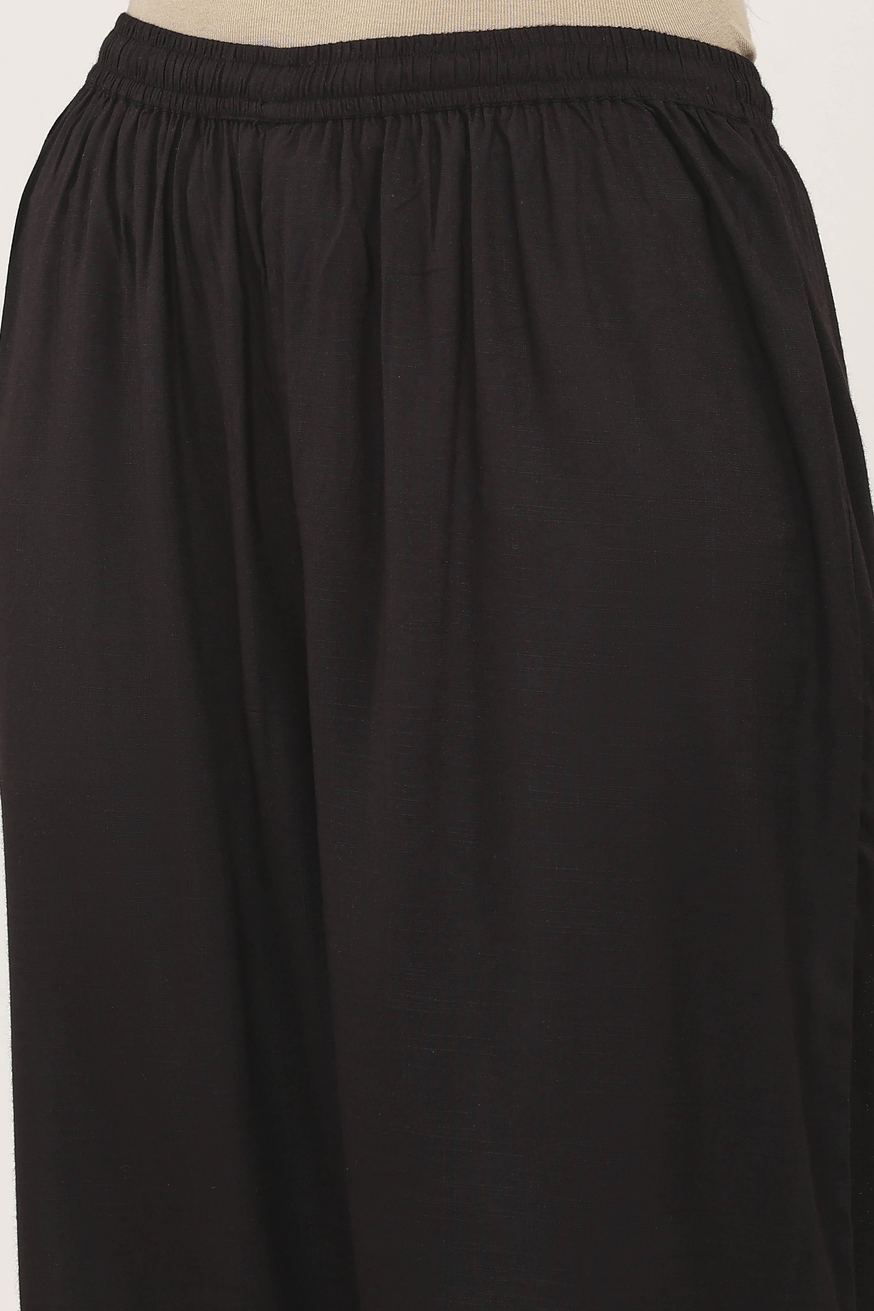 Black Rayon Viscose Rayon Kurta Pants Set image number 2