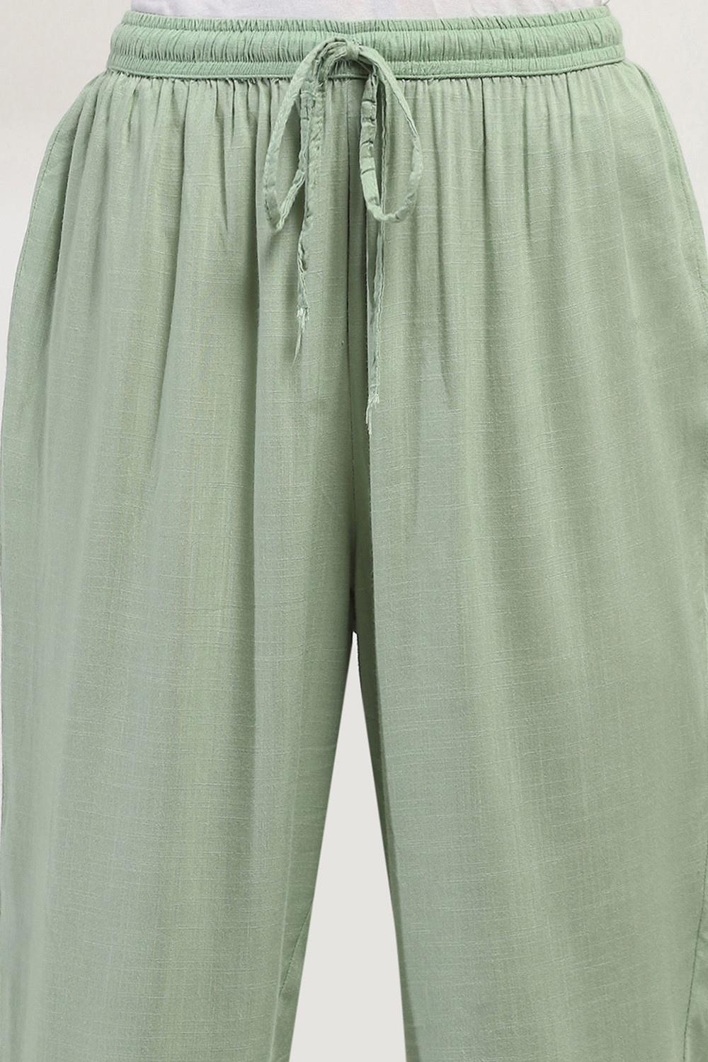 Sage Green Viscose Rayon Pants image number 1