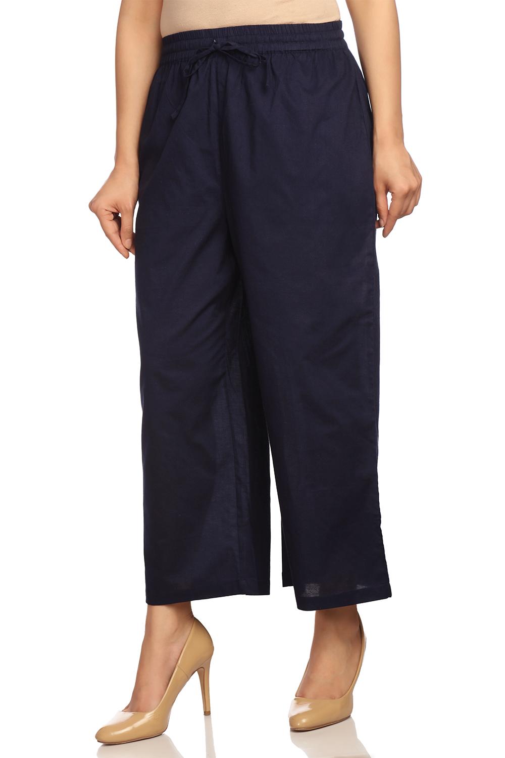 White Cotton Pants image number 2