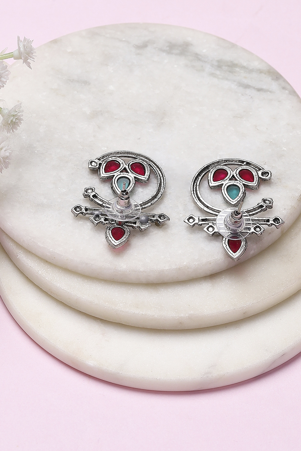 Pink Alloy Studs image number 2