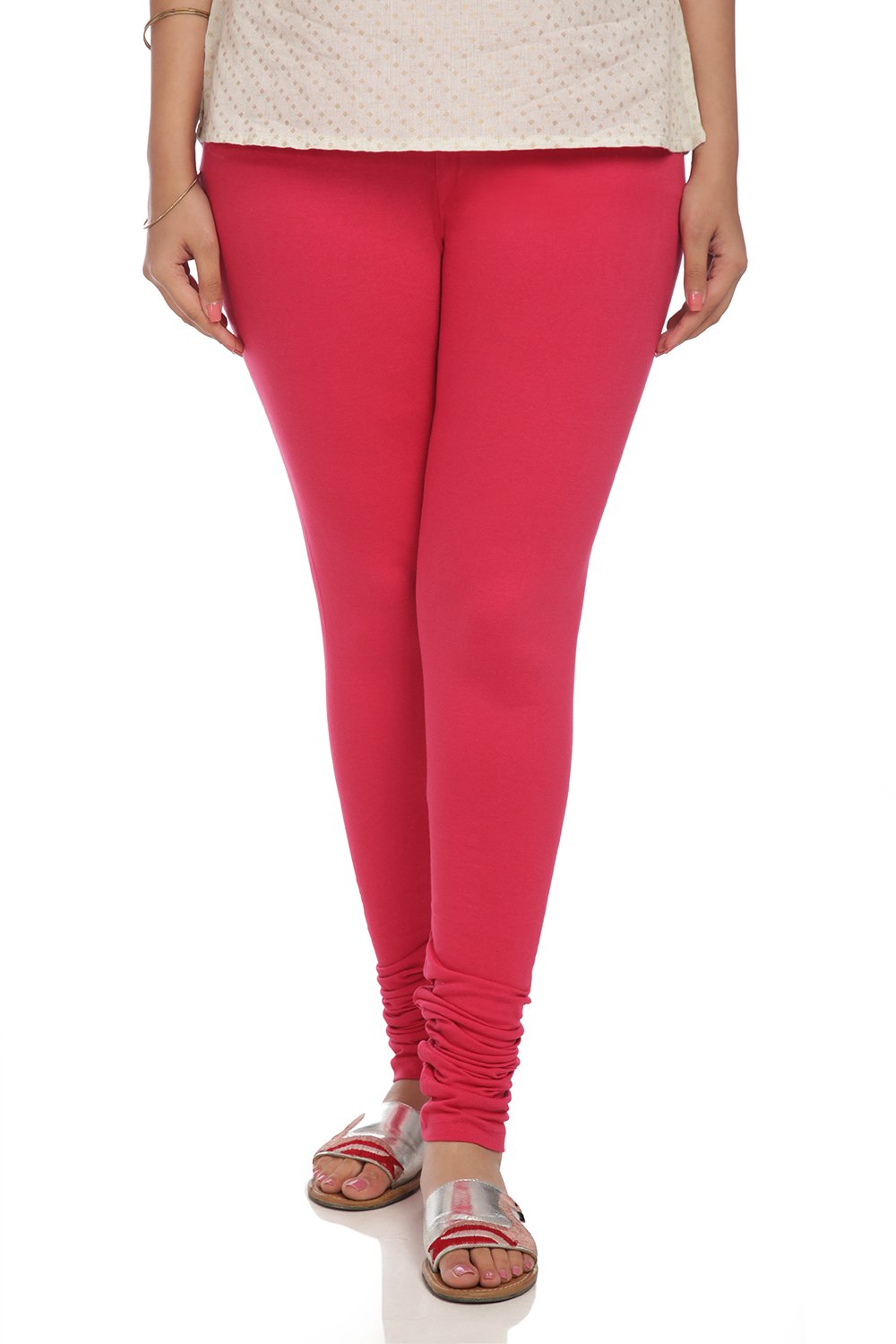 Red Cotton Churidar image number 6