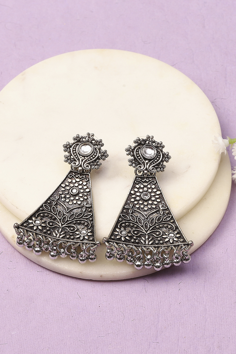 Oxidised Alloy Earrings image number 0